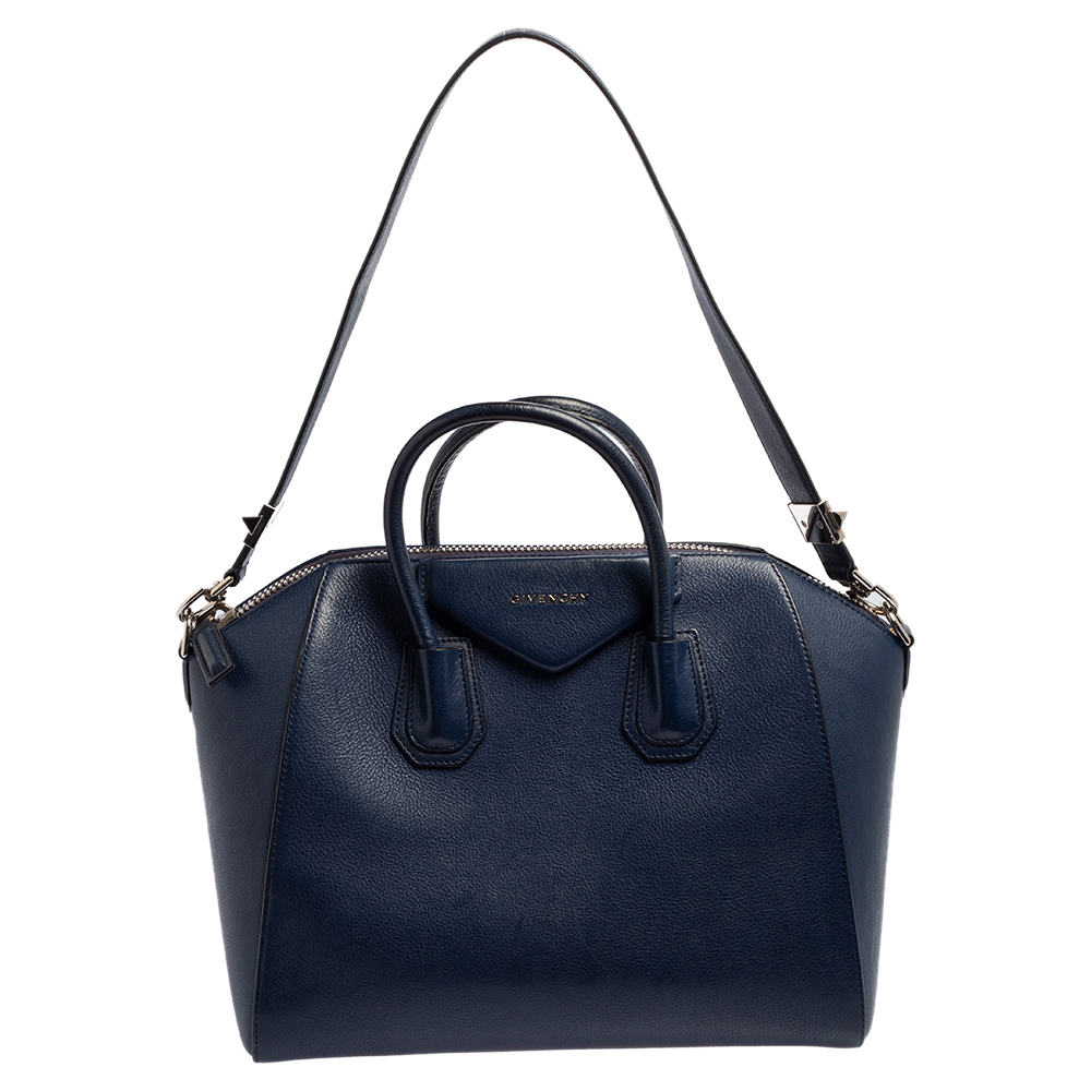Givenchy Blue Leather Medium Antigona Satchel
