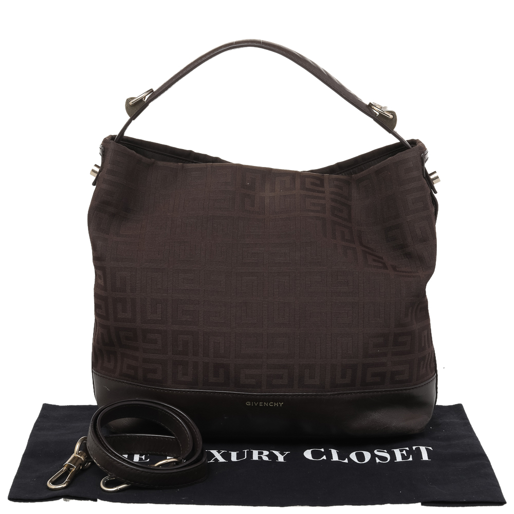 Givenchy Brown Monogram Canvas And Leather Hobo