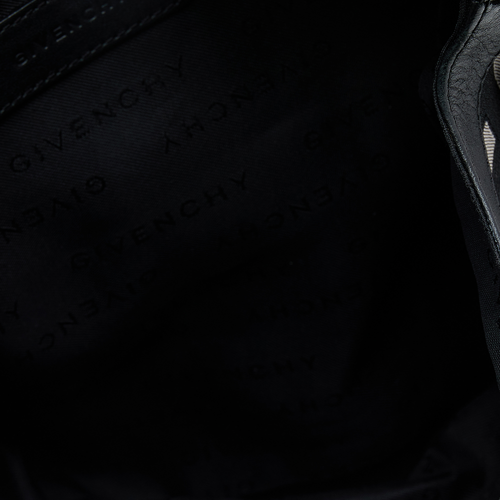Givenchy Black/Grey Signature Canvas And Leather Shoulder Bag