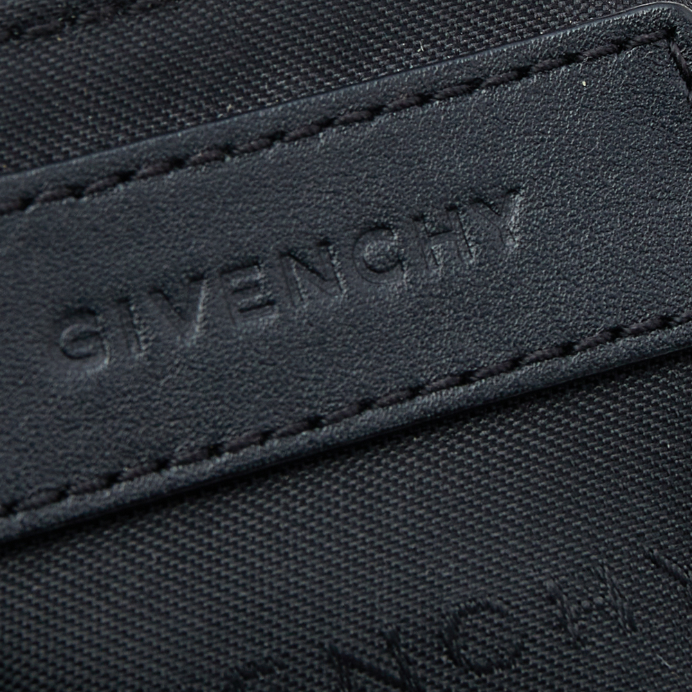 Givenchy Black/Grey Signature Canvas And Leather Shoulder Bag