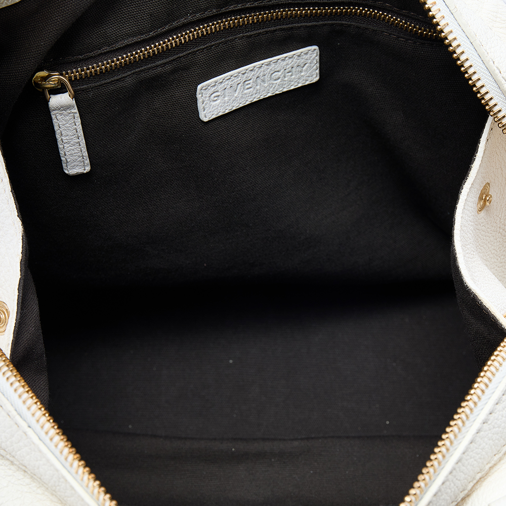 Givenchy White Leather Zip Satchel