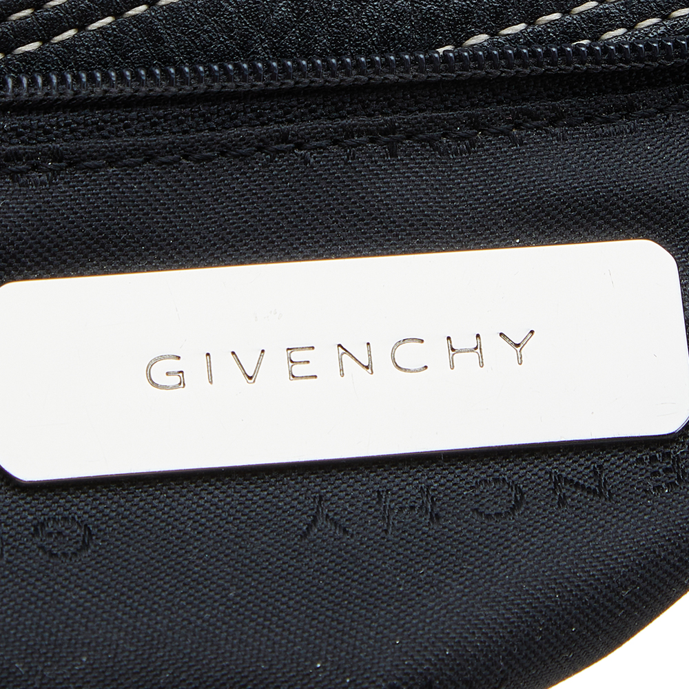 Givenchy Black Monogram Canvas And Leather Shoulder Bag
