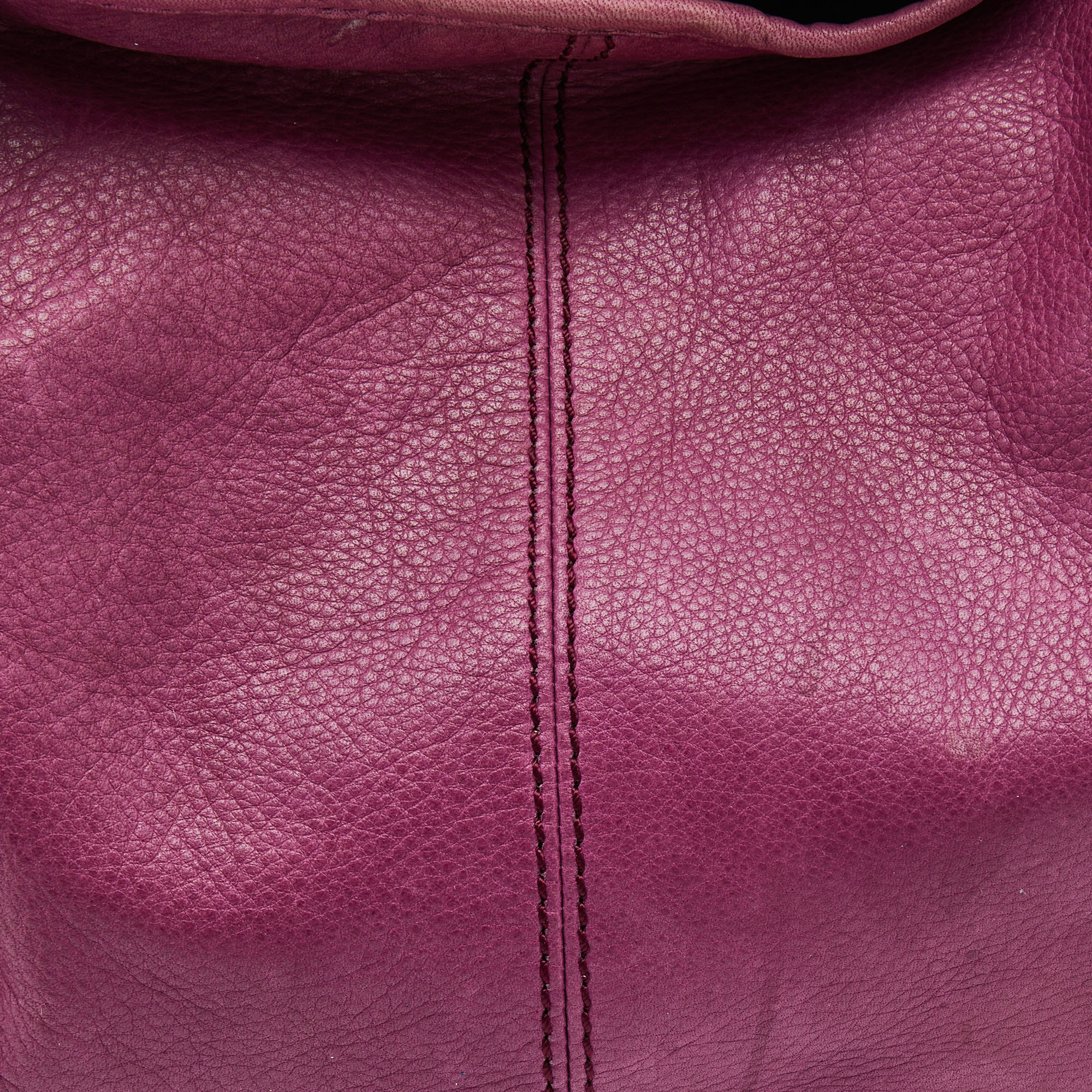 Givenchy Purple Leather Logo Hobo