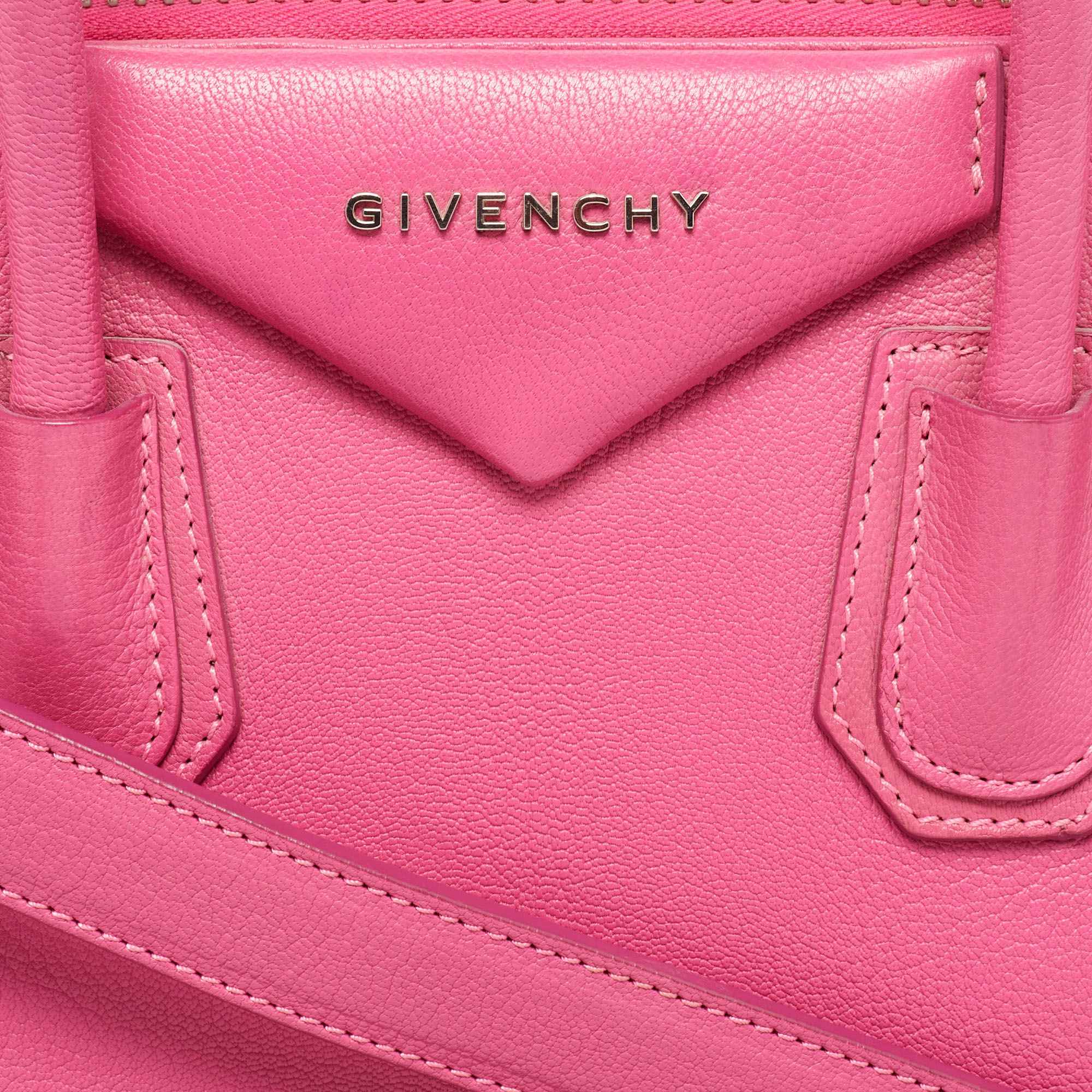 Givenchy Magenta Leather Small Antigona Satchel
