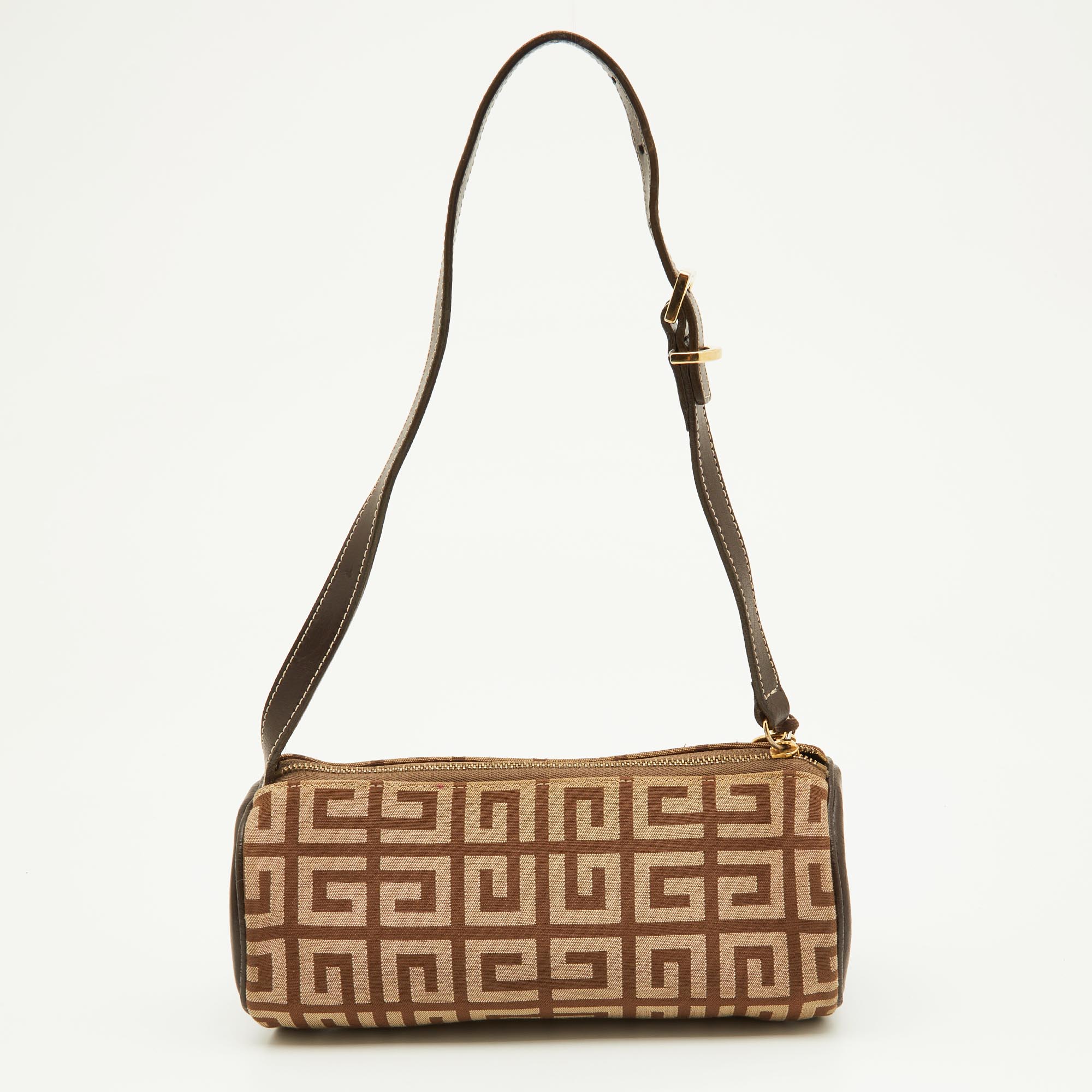 Givenchy Beige/Brown Monogram Canvas And Leather Bag
