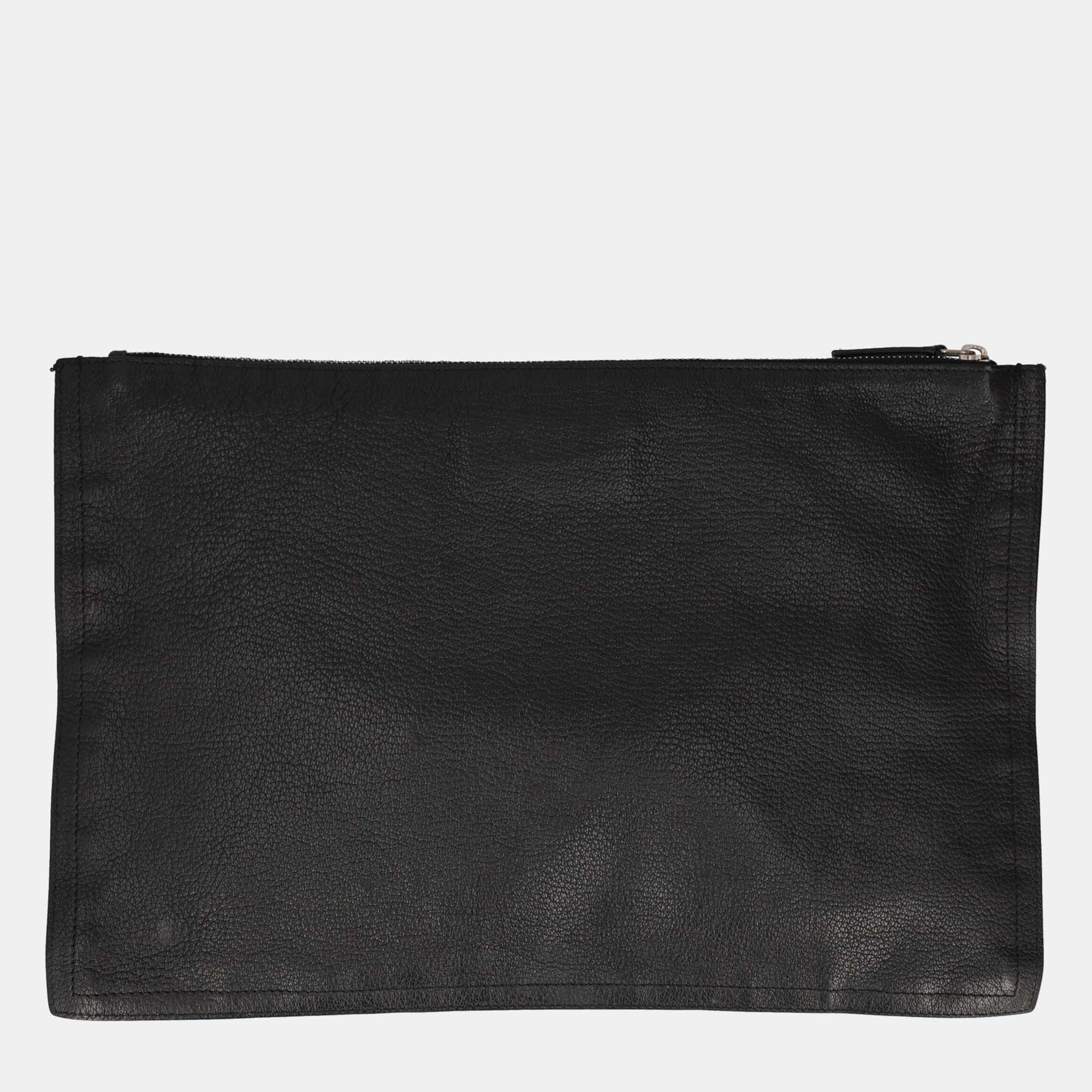 Givenchy Antigona -  Women's Leather Clutch Bag - Black - One Size