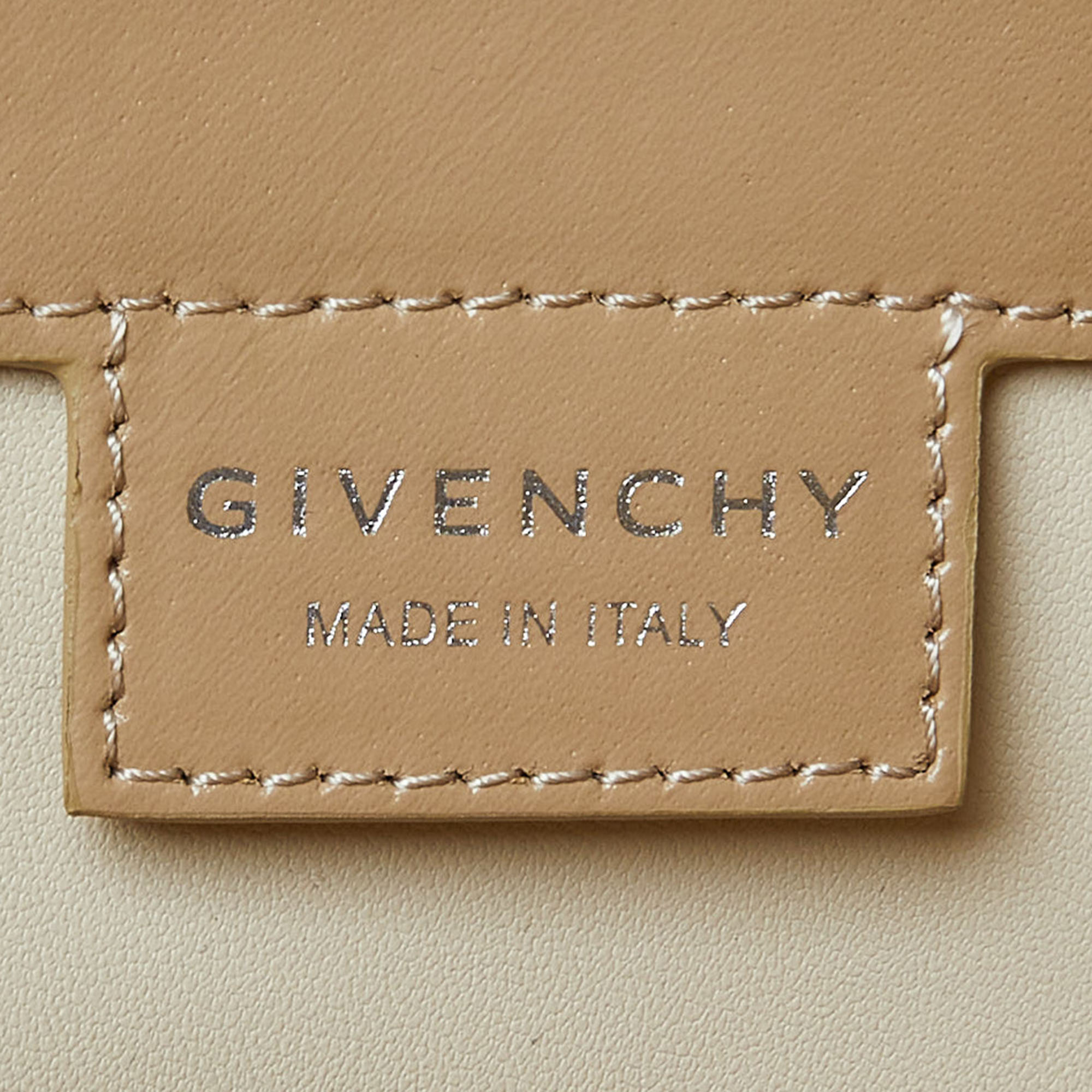 Givenchy Cream Glossy Leather Chain Cut Out Bag