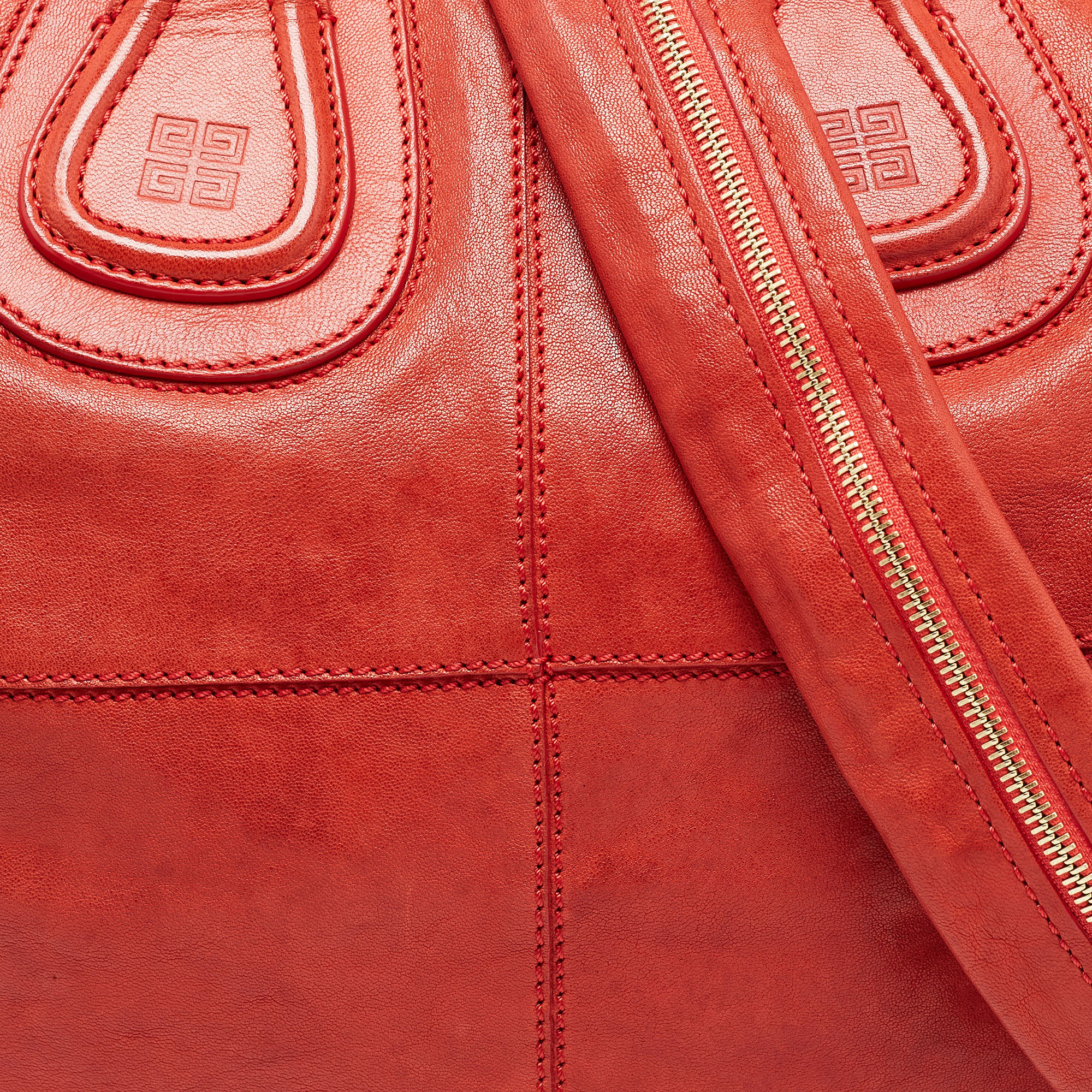 Givenchy Red Leather Medium Nightingale Satchel