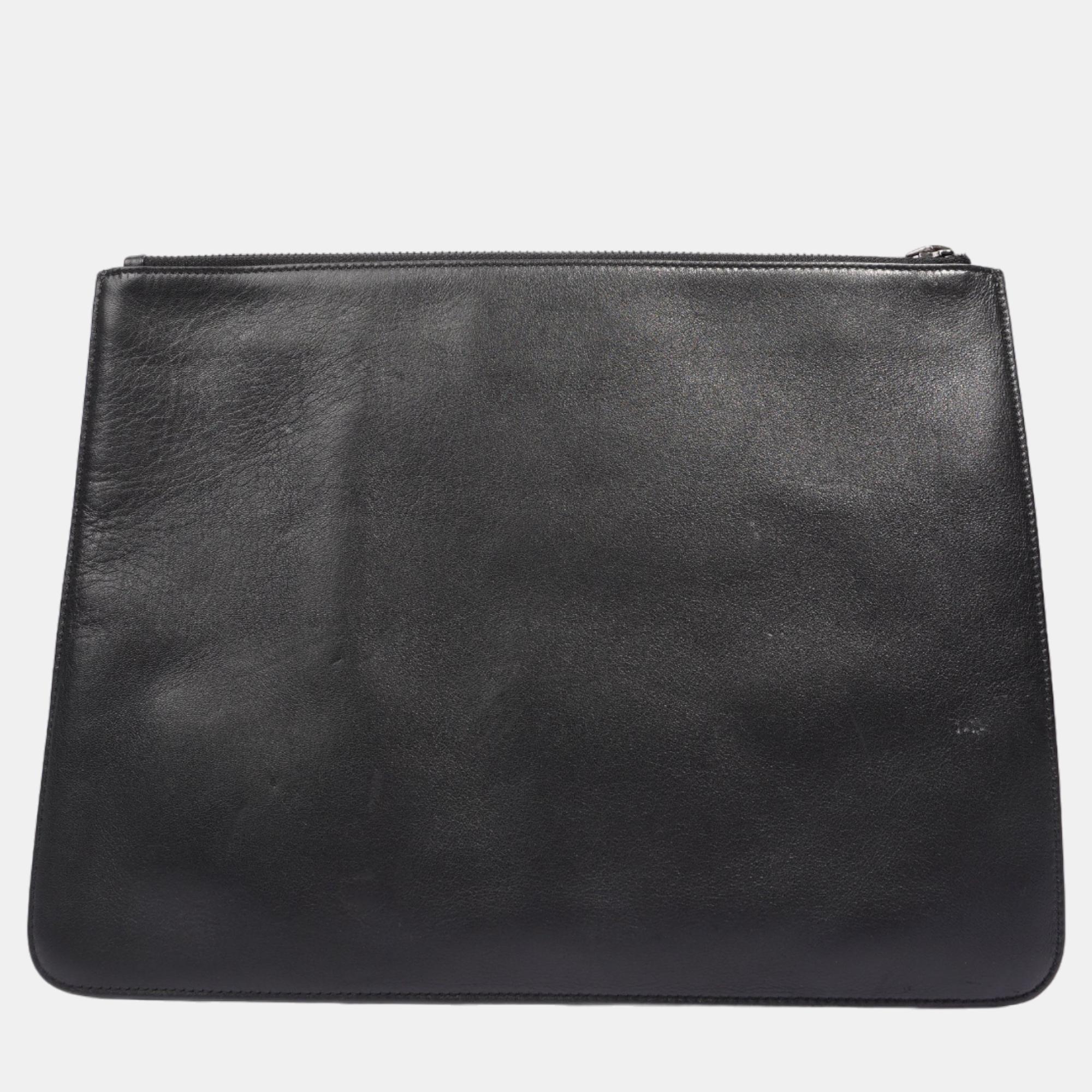 Givenchy Star Clutch Black Leather