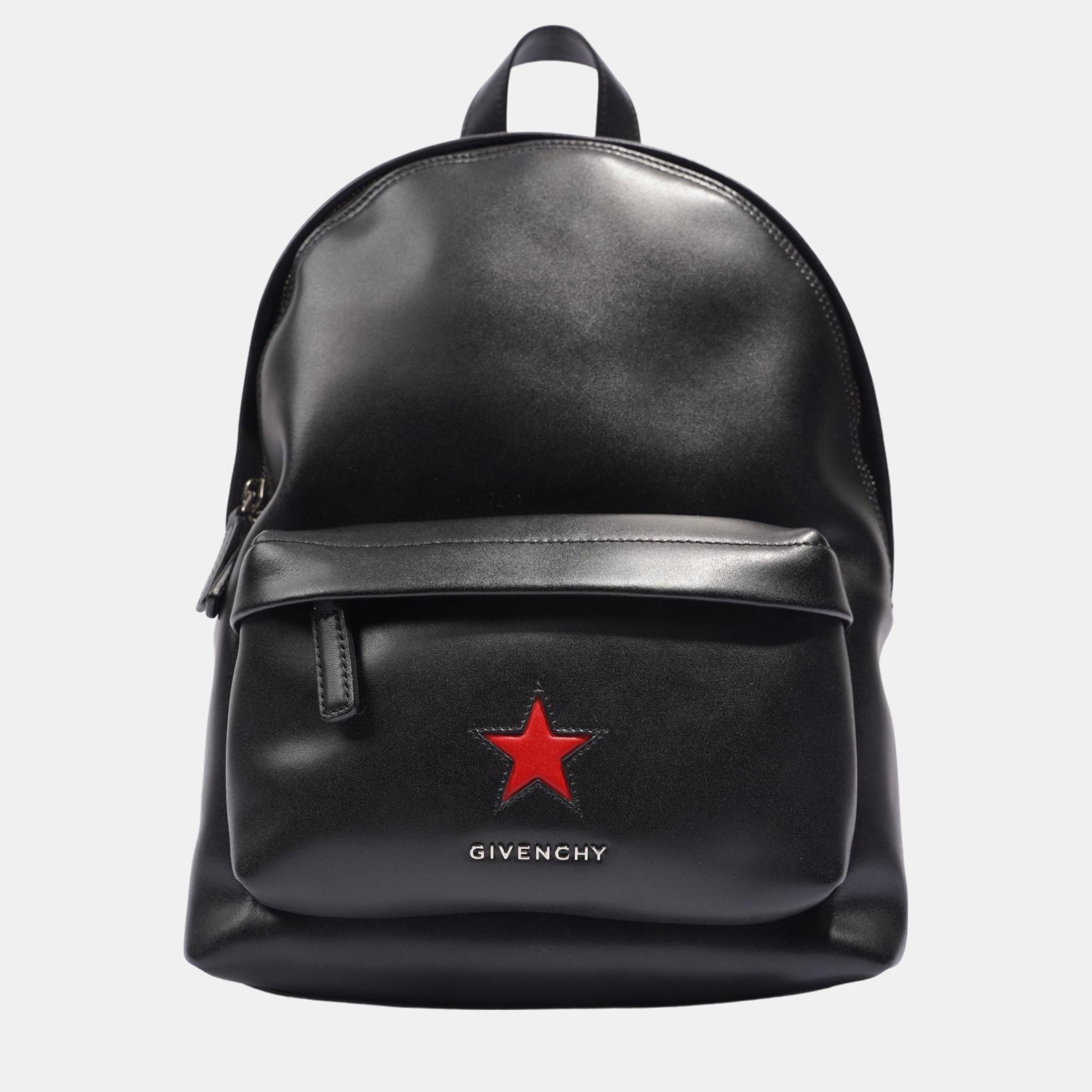 Givenchy Womens Star Backpack Black / Red Mini