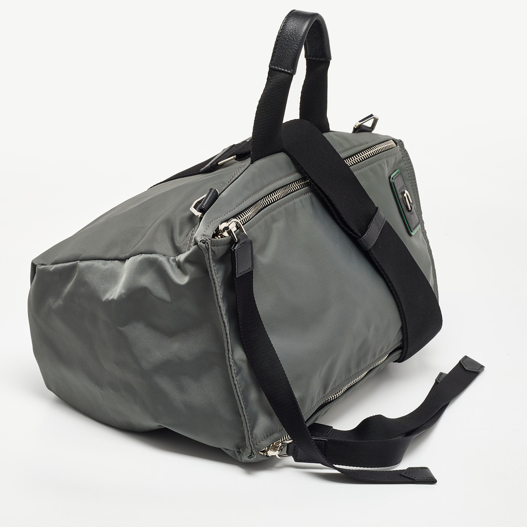 Givenchy Grey/Black Nylon Pandora Top Handle Bag