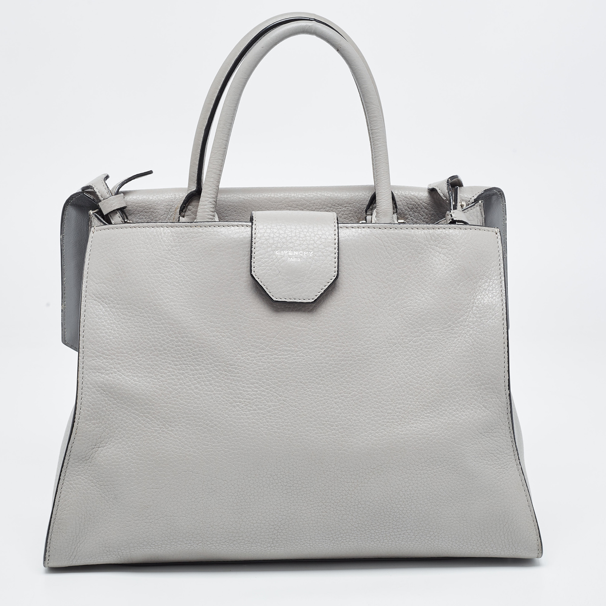 Givenchy Grey Leather Medium Obsedia Tote