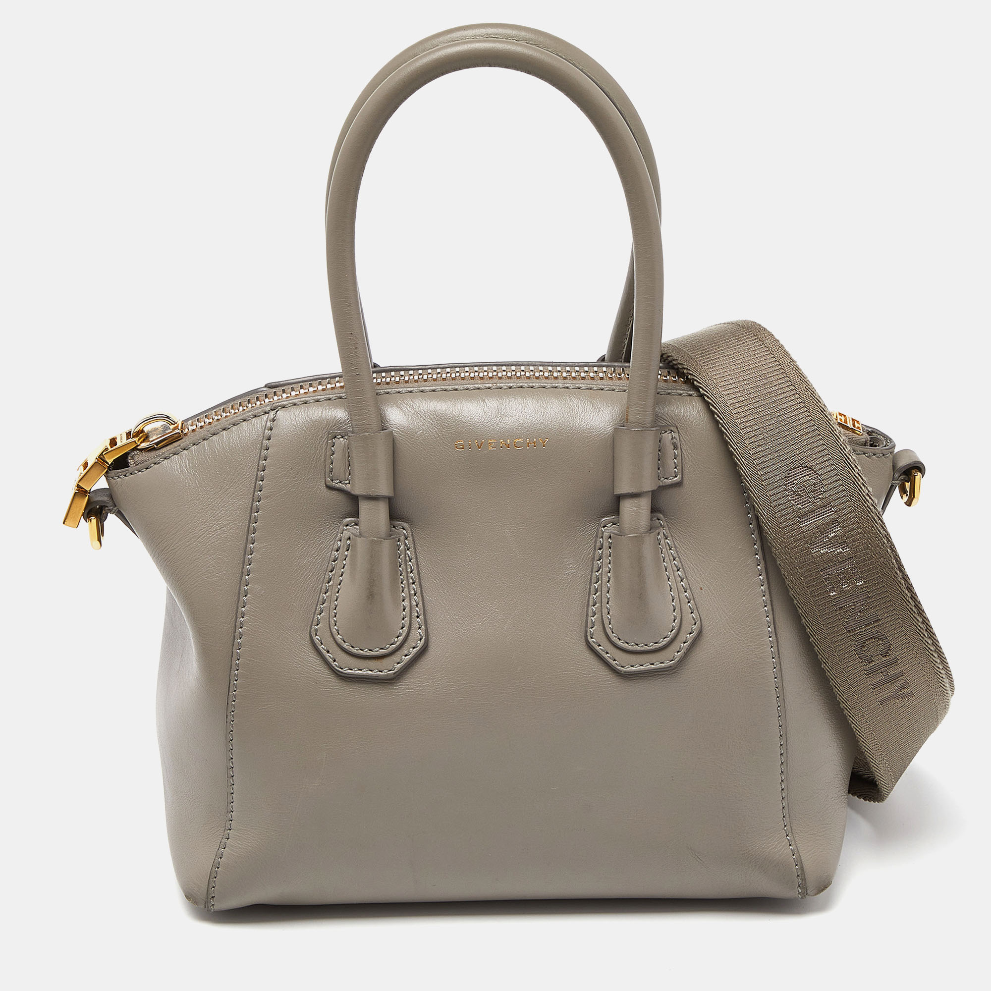 Givenchy beige leather mini antigona sport satchel