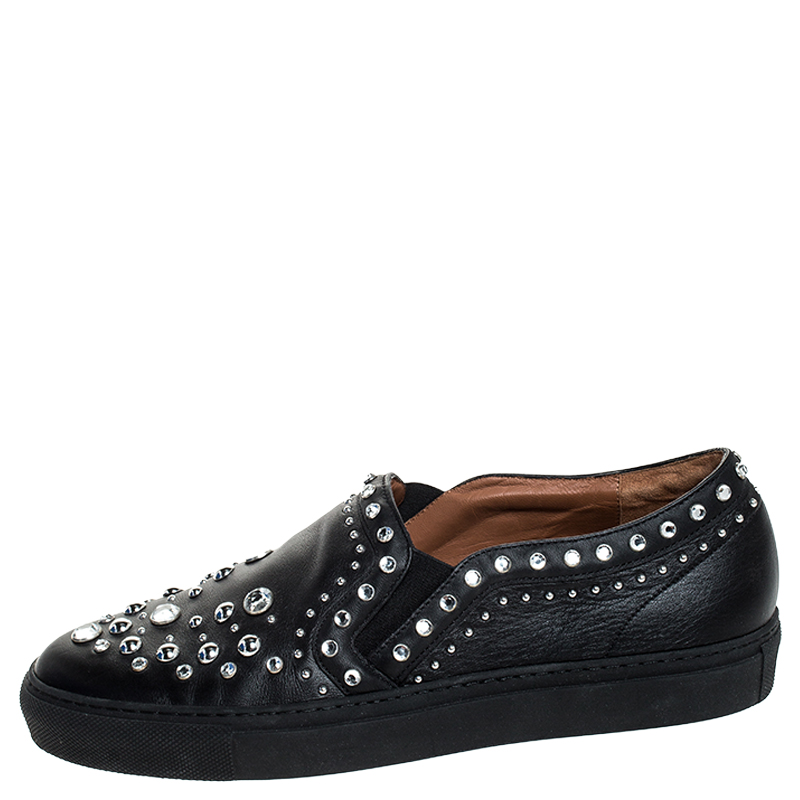 black studded slip ons