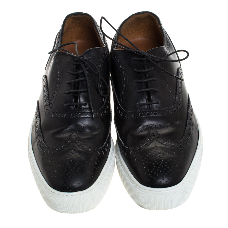 Givenchy Black Leather Brogue Wingtip Oxford Sneakers Size 42