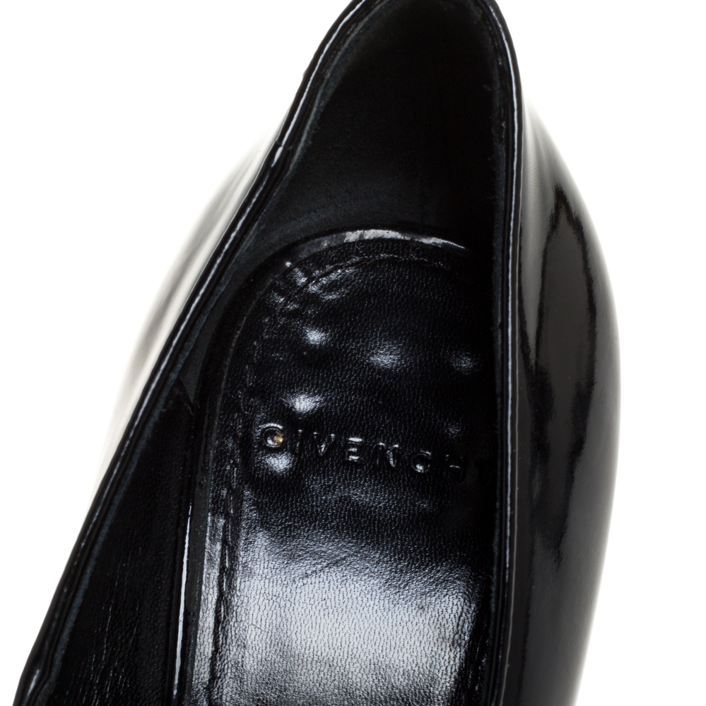 Givenchy Black Patent Leather Pointed Toe Pumps Size 39.5