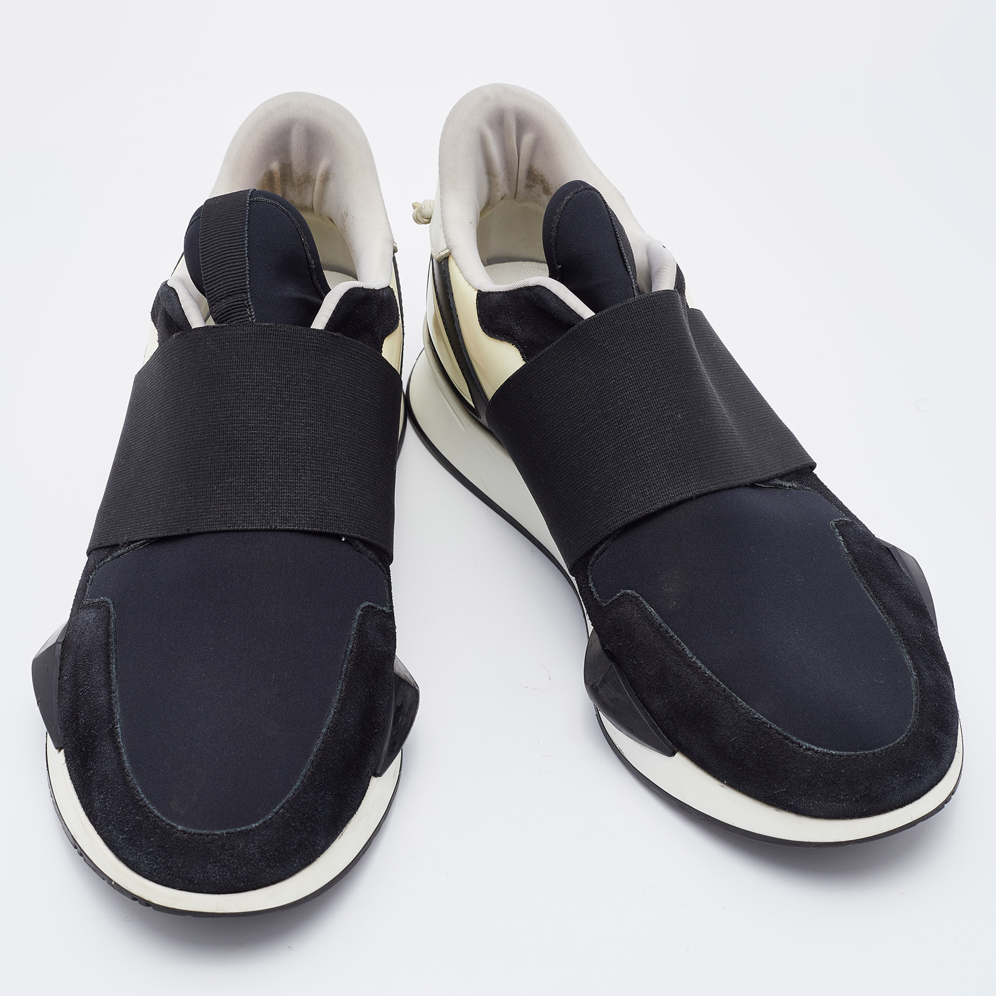 Givenchy Black Neoprene And Suede Runner Elastic Sneakers Size 38
