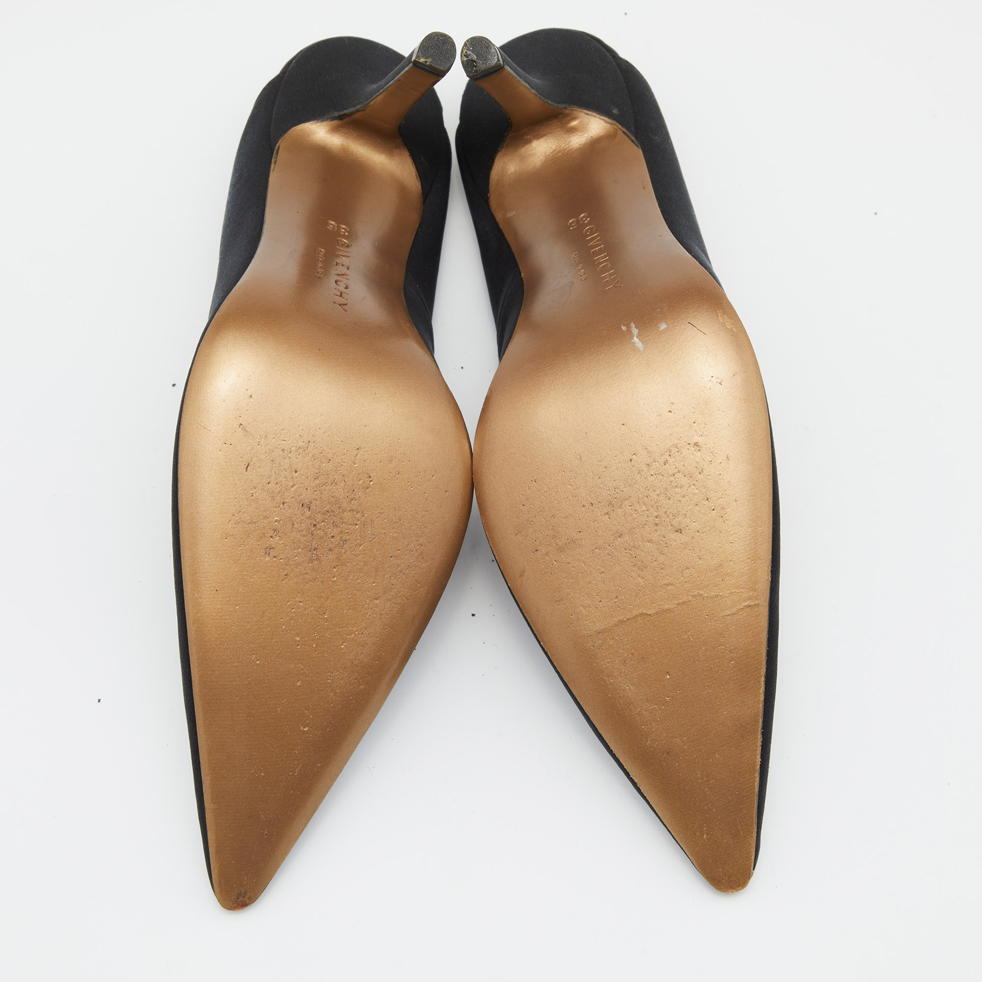 Givenchy Black Fabric Pointed Toe Slingback Pumps Size 36