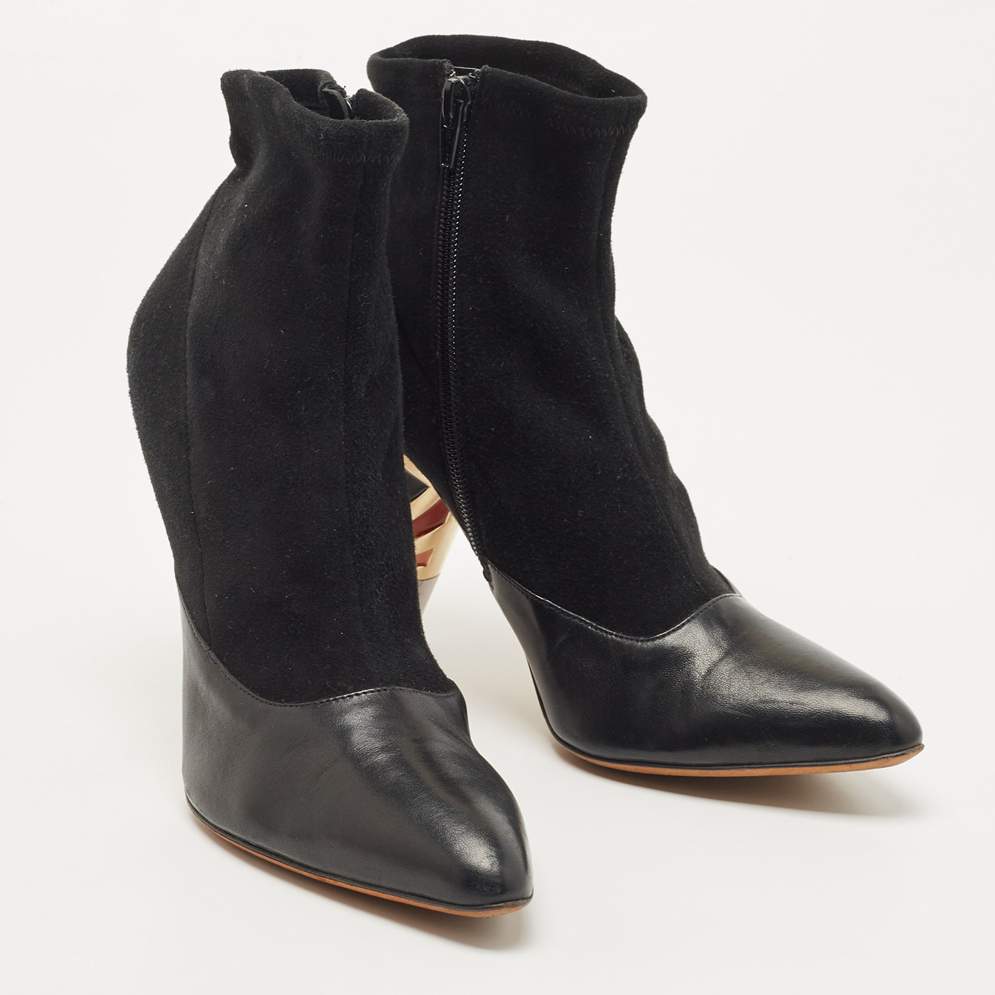 Givenchy Black Suede Ankle Boots Size 40