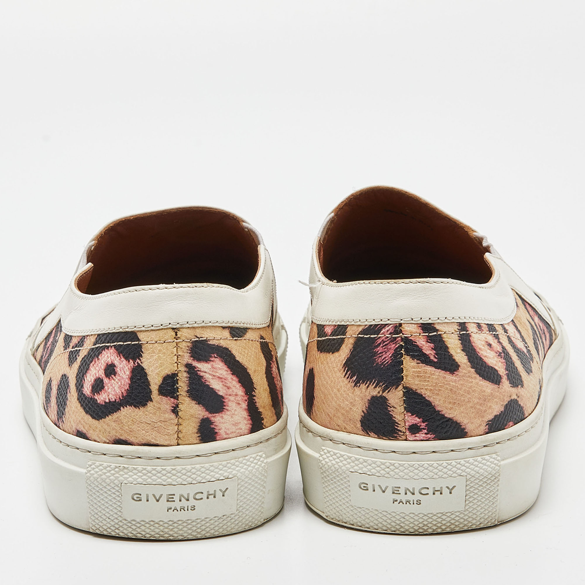 Givenchy Tricolor Animal Print Leather Skate Basse New Sneakers Size 38