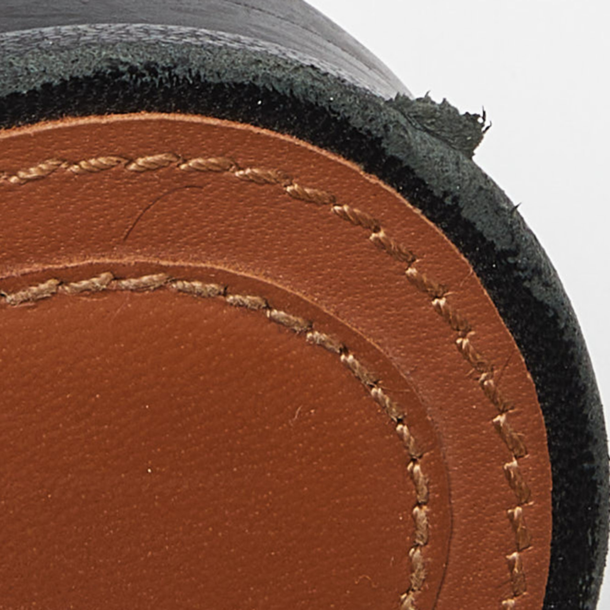 Givenchy Black Leather Rivington Slingback Flat Sandals Size 37