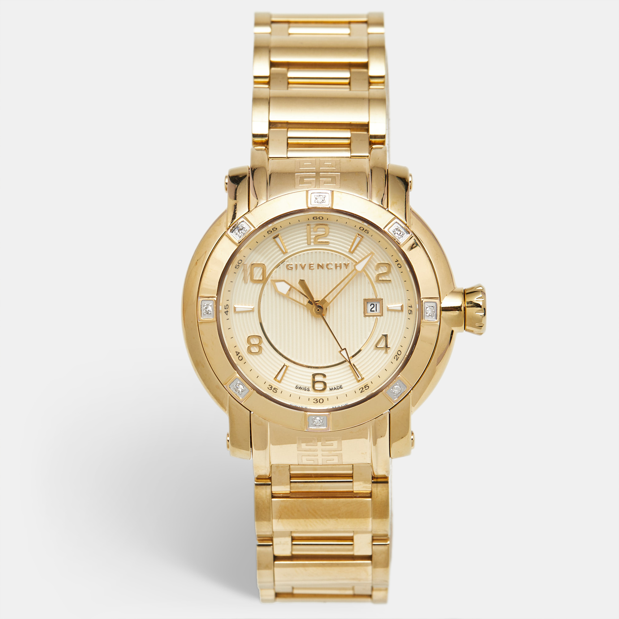 Givenchy Yellow Gold Plated Stainless Steel Diamond GV.5202L Women's Wristwatch
Givenchy Yellow Gold Plated Stainless Steel Diamond GV.5202L Women's Wristwatch