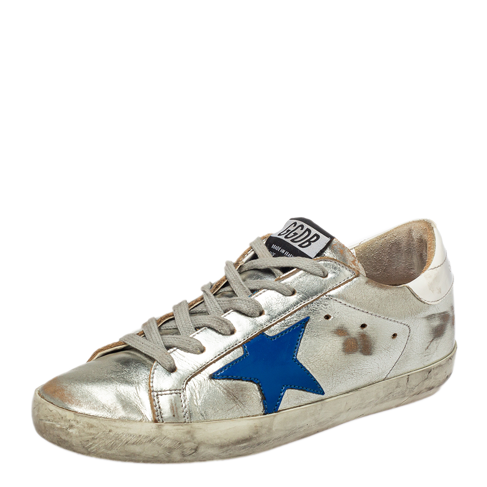 Golden Goose White Patent And Leather Superstar Sneakers Size 35