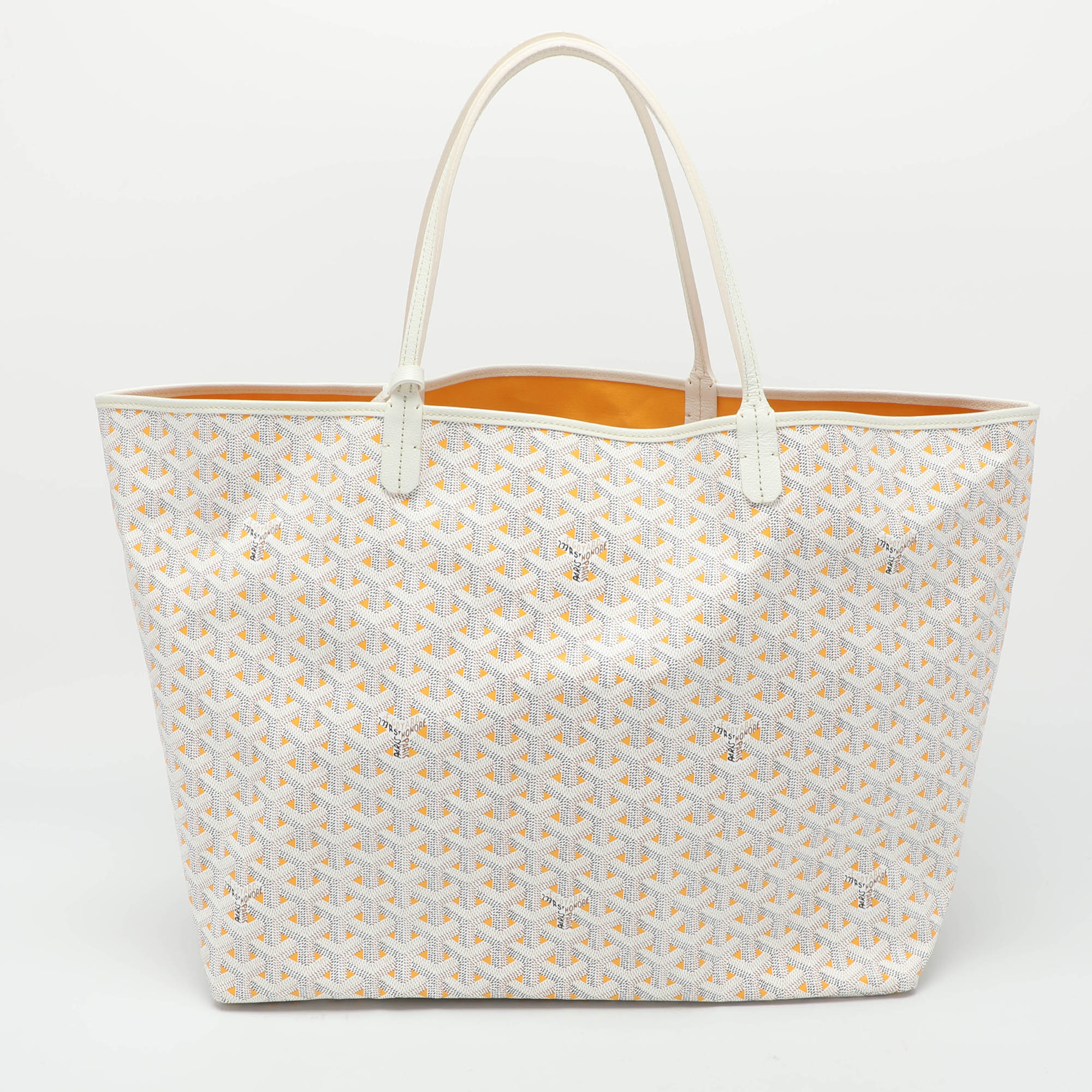 Goyard White Goyardine Coated Canvas And Leather Saint Louis Claire Voie GM Tote