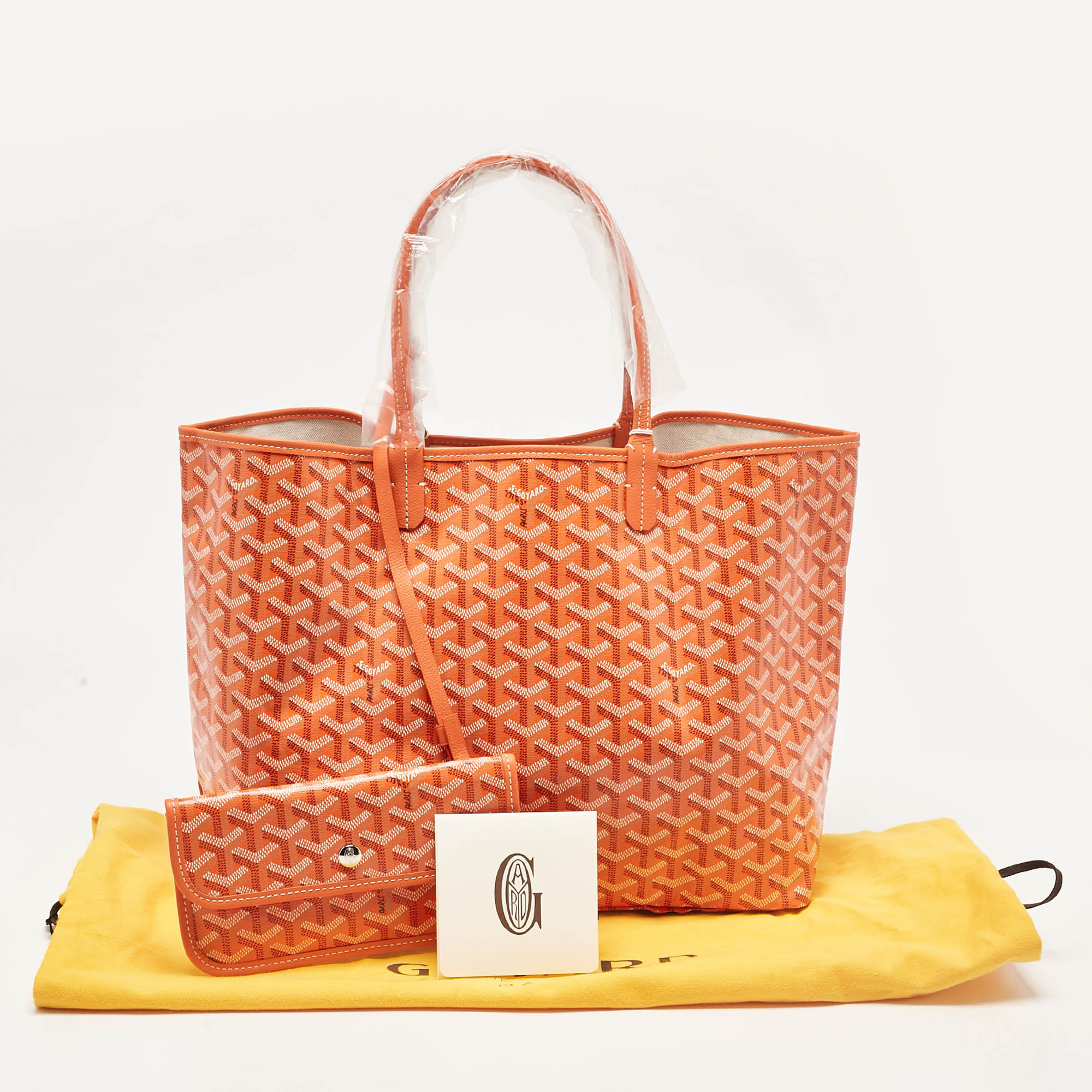 Goyard Orange Goyardine Coated Canvas And Leather Saint Louis PM Tote