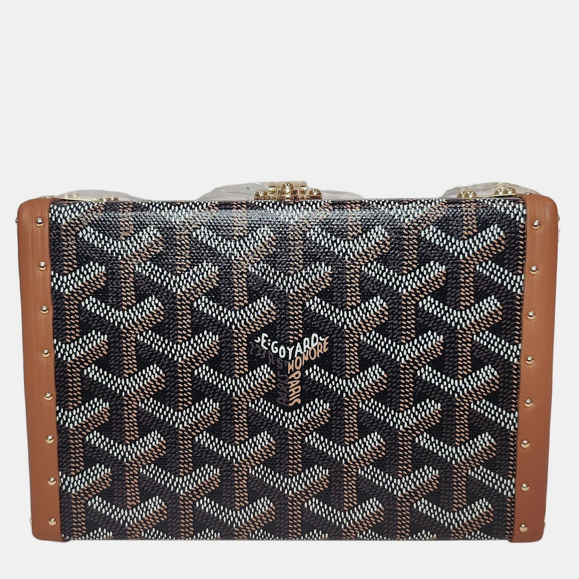 Goyard Minaudiere Goyardine Canvas Trunk Bag
