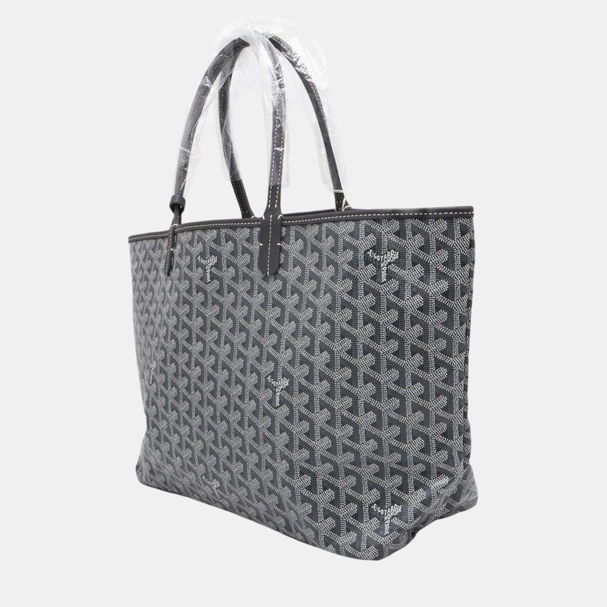 Goyard Gray PVC Coated Canvas Leather Saint Louis Size PM