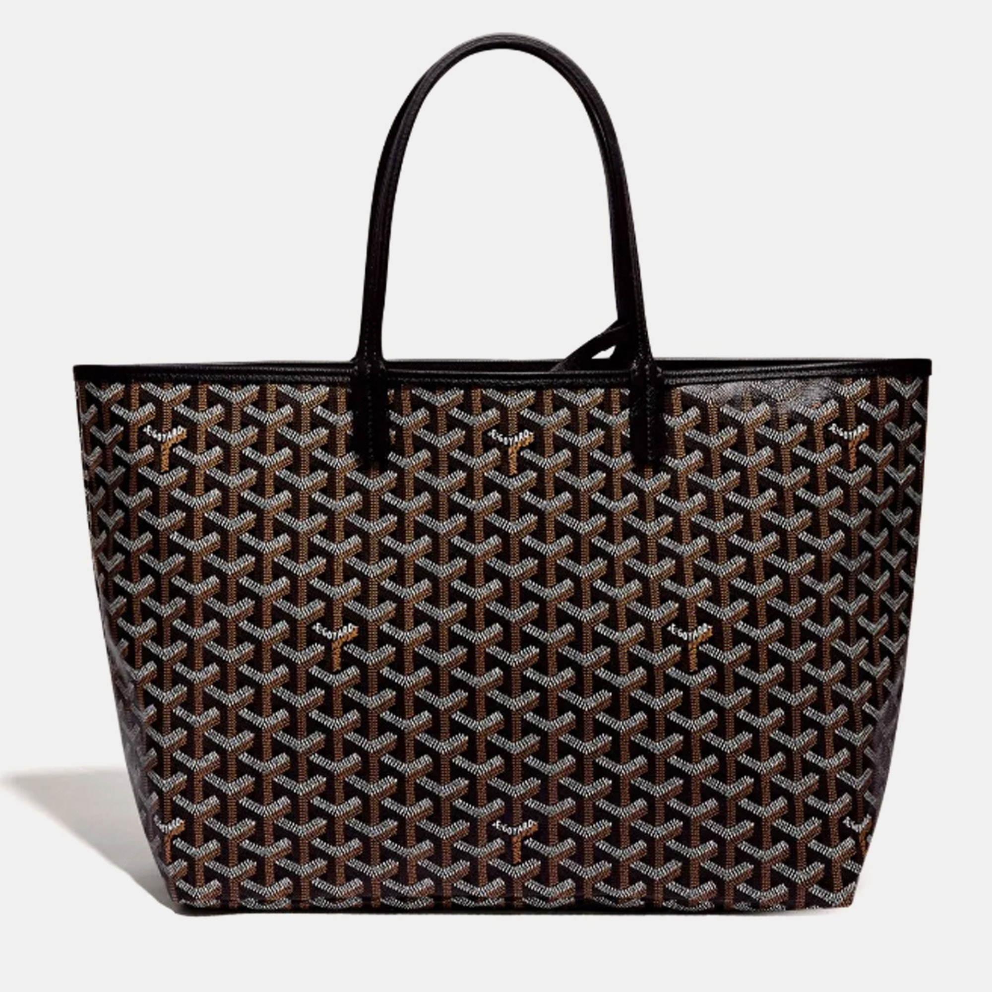 Goyard Black Goyardine Coated Canvas And Leather Saint Louis PM Tote Bag