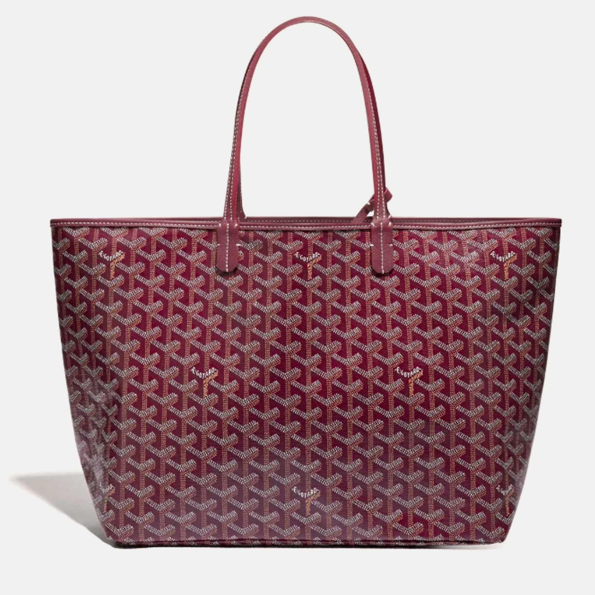 Goyard Burgundy Goyardine Coated Canvas And Leather Saint Louis PM Tote Bag