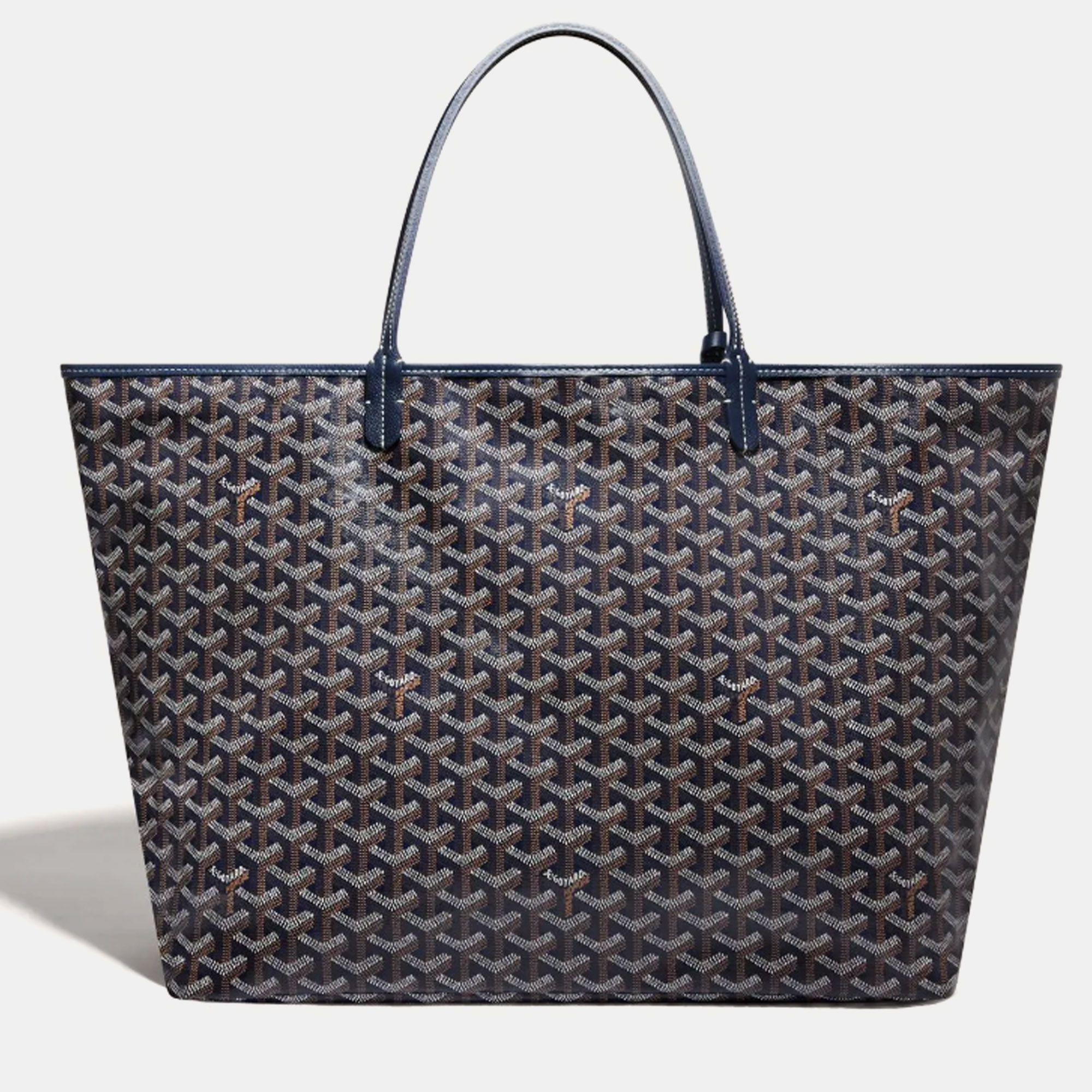 Goyard Navy Blue Goyardine Coated Canvas And Leather Saint Louis GM Tote Bag