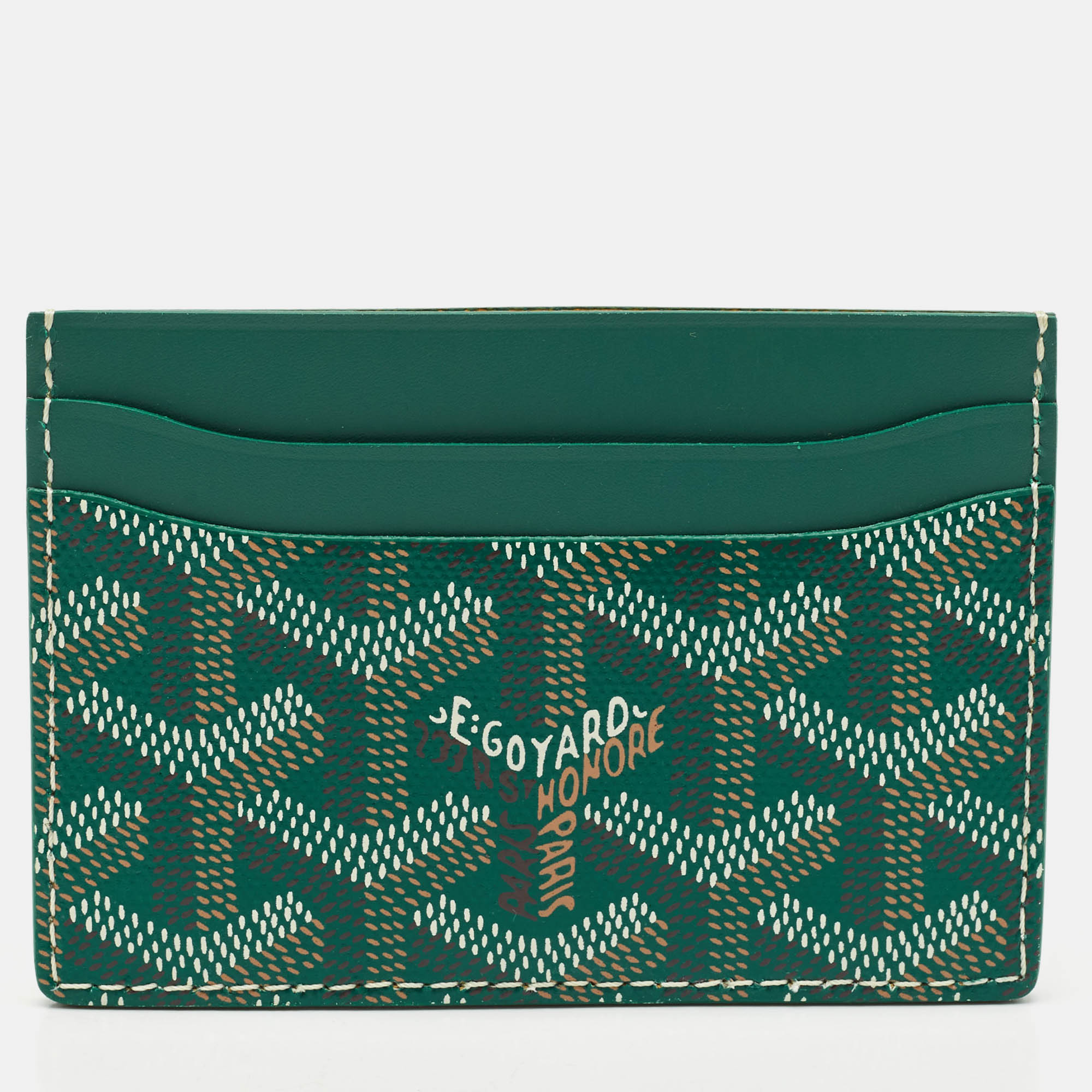 Goyard Green Goyardine Coated Canvas and Leather Saint Sulpice Card Holder
Goyard Green Goyardine Coated Canvas and Leather Saint Sulpice Card Holder