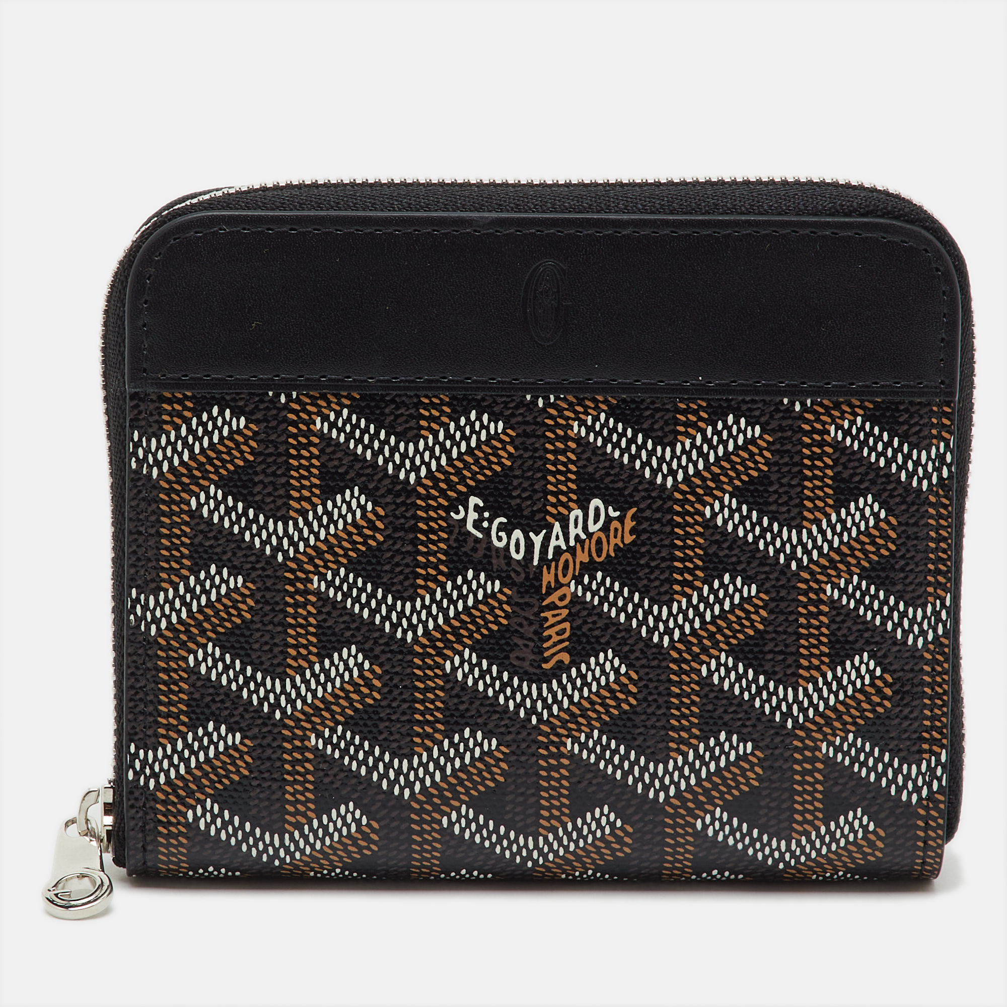 Goyard Black/Brown Goyardine Coated Canvas and Leather Matignon Zip Around PM Wallet
Goyard Black/Brown Goyardine Coated Canvas and Leather Matignon Zip Around PM Wallet