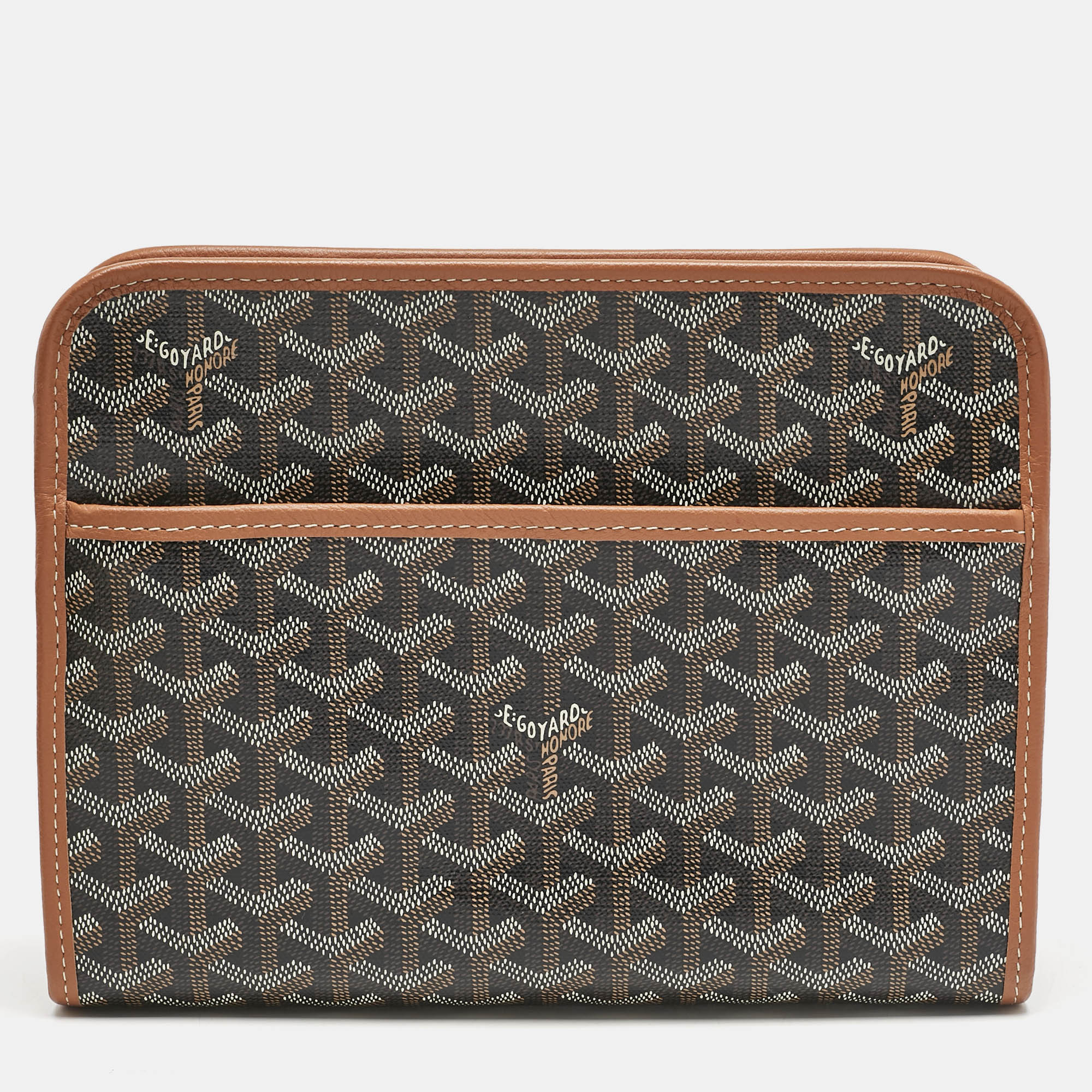 Goyard Brown Goyardine Coated Canvas and Leather Jouvence MM Toiletry Pouch
Goyard Brown Goyardine Coated Canvas and Leather Jouvence MM Toiletry Pouch