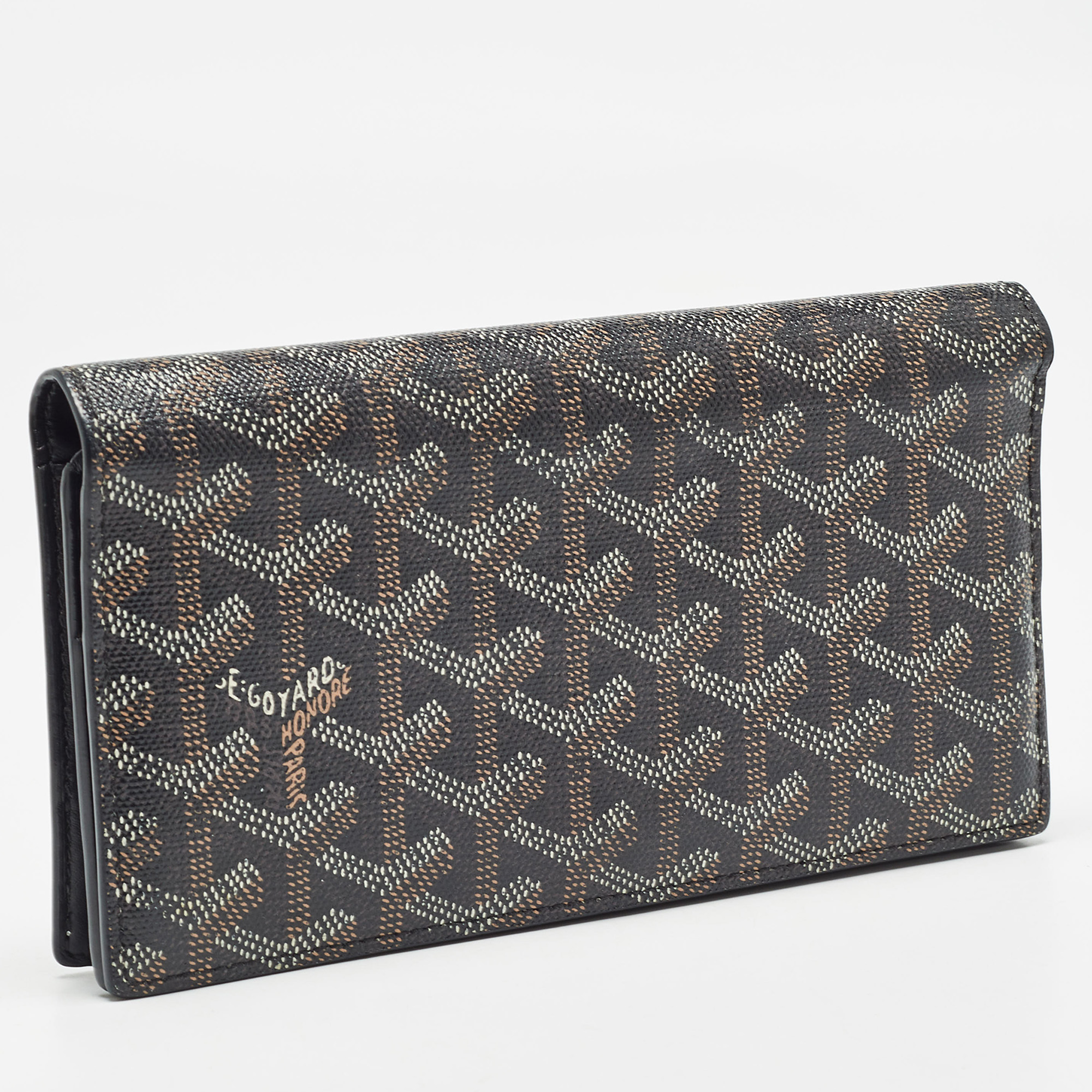 Goyard Black Goyardine Coated Canvas And Leather Richelieu Wallet