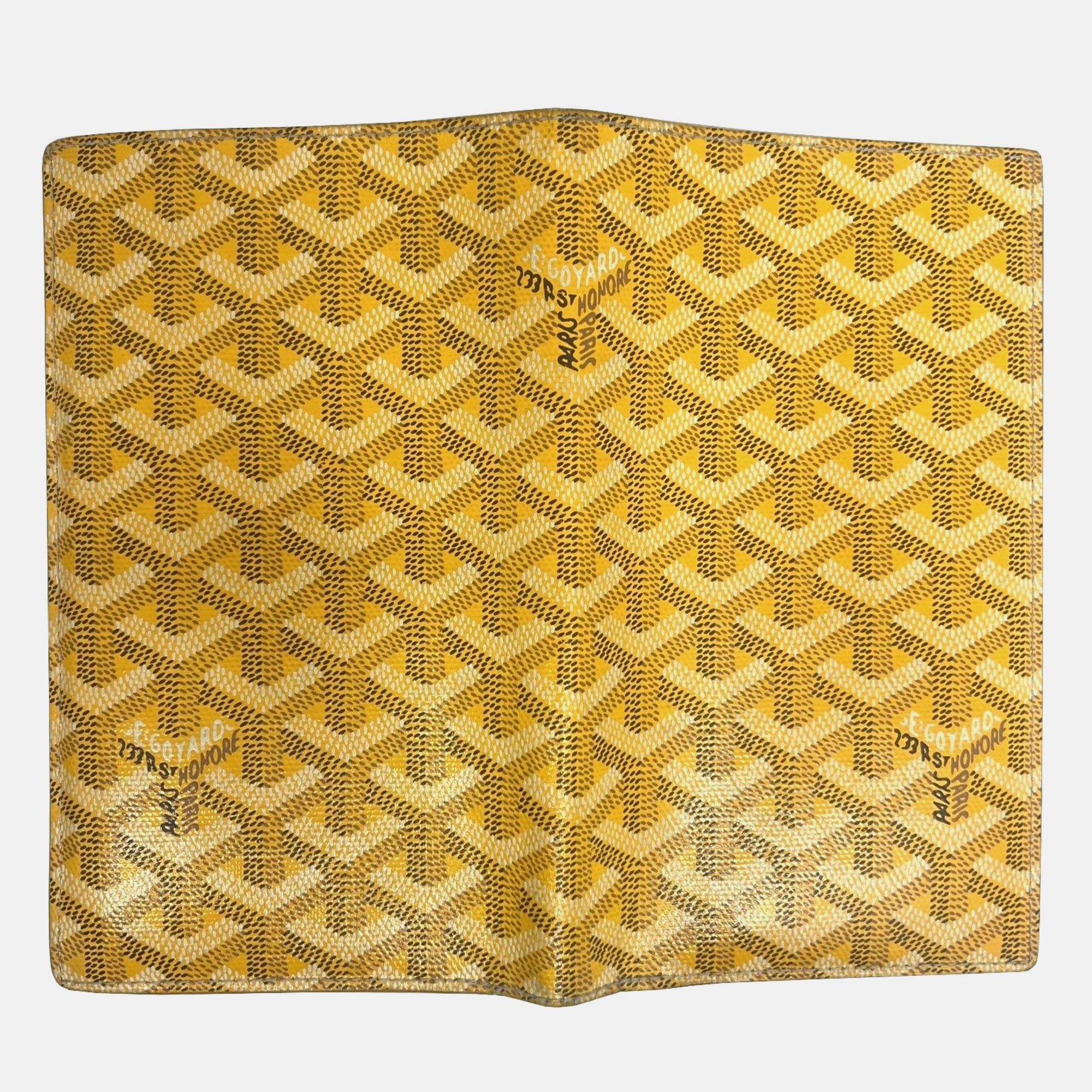 Goyard Yellow Coated Canvas Long Flap Bifold Wallet