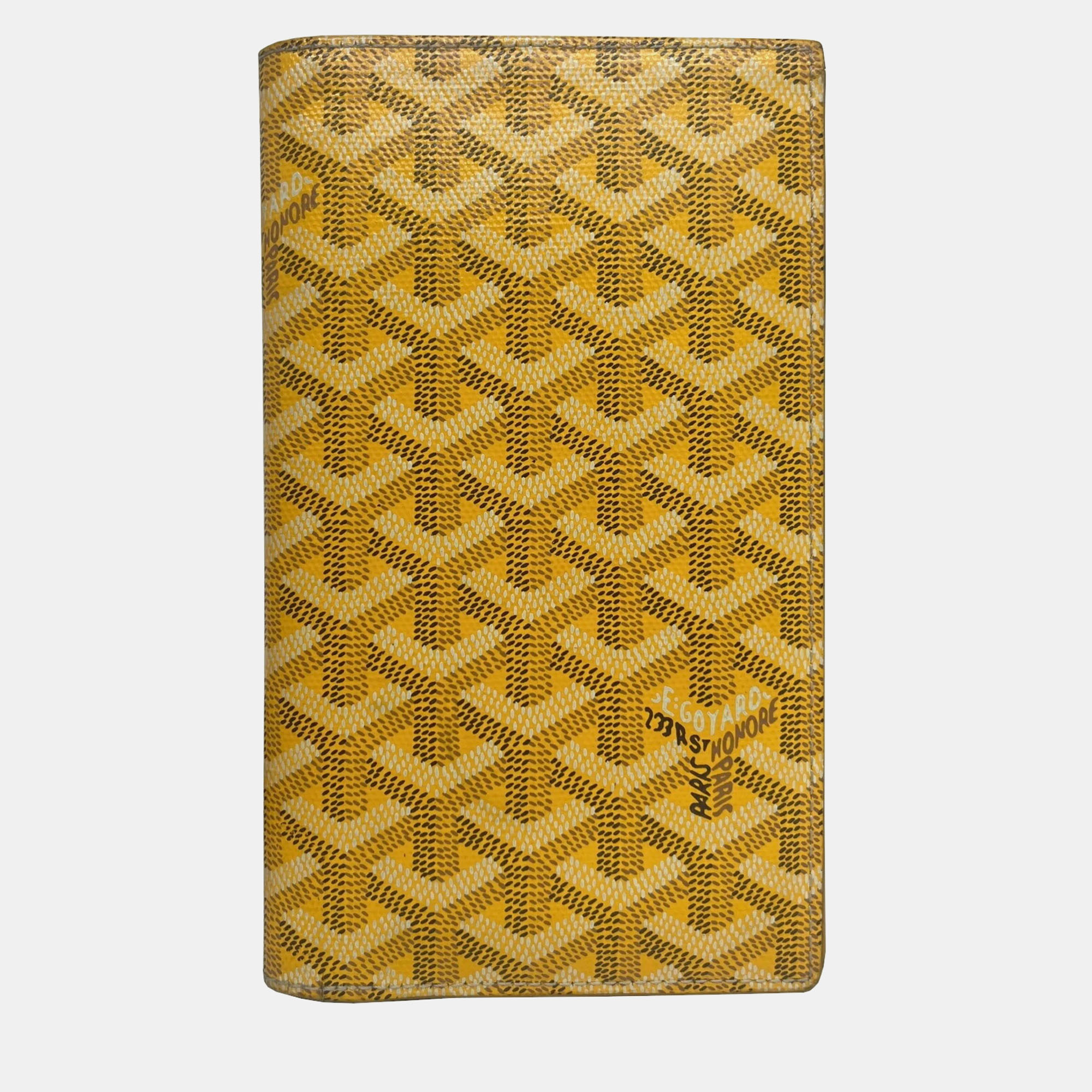 Goyard Yellow Coated Canvas Long Bifold Wallet
