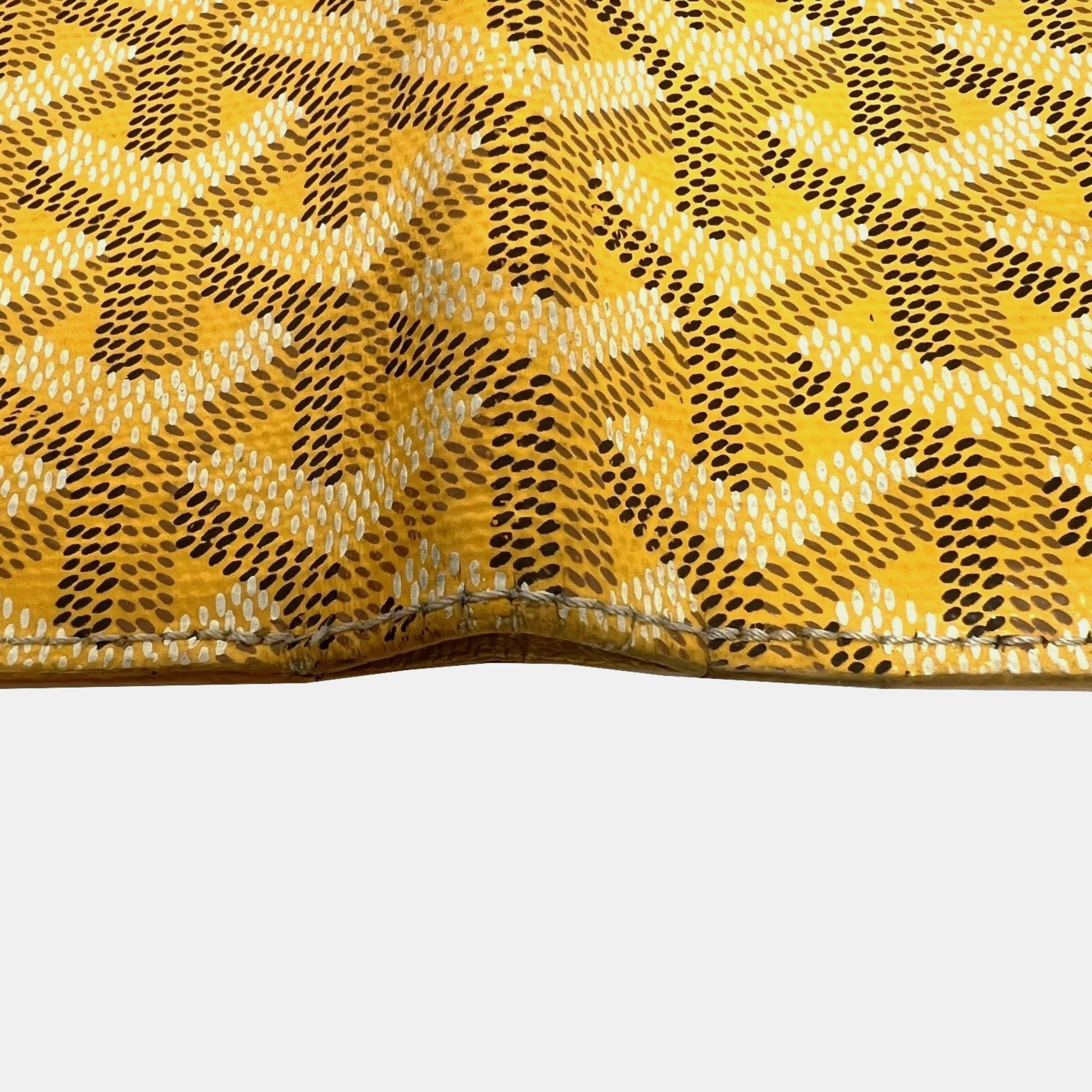 Goyard Yellow Coated Canvas Long Flap Bifold Wallet