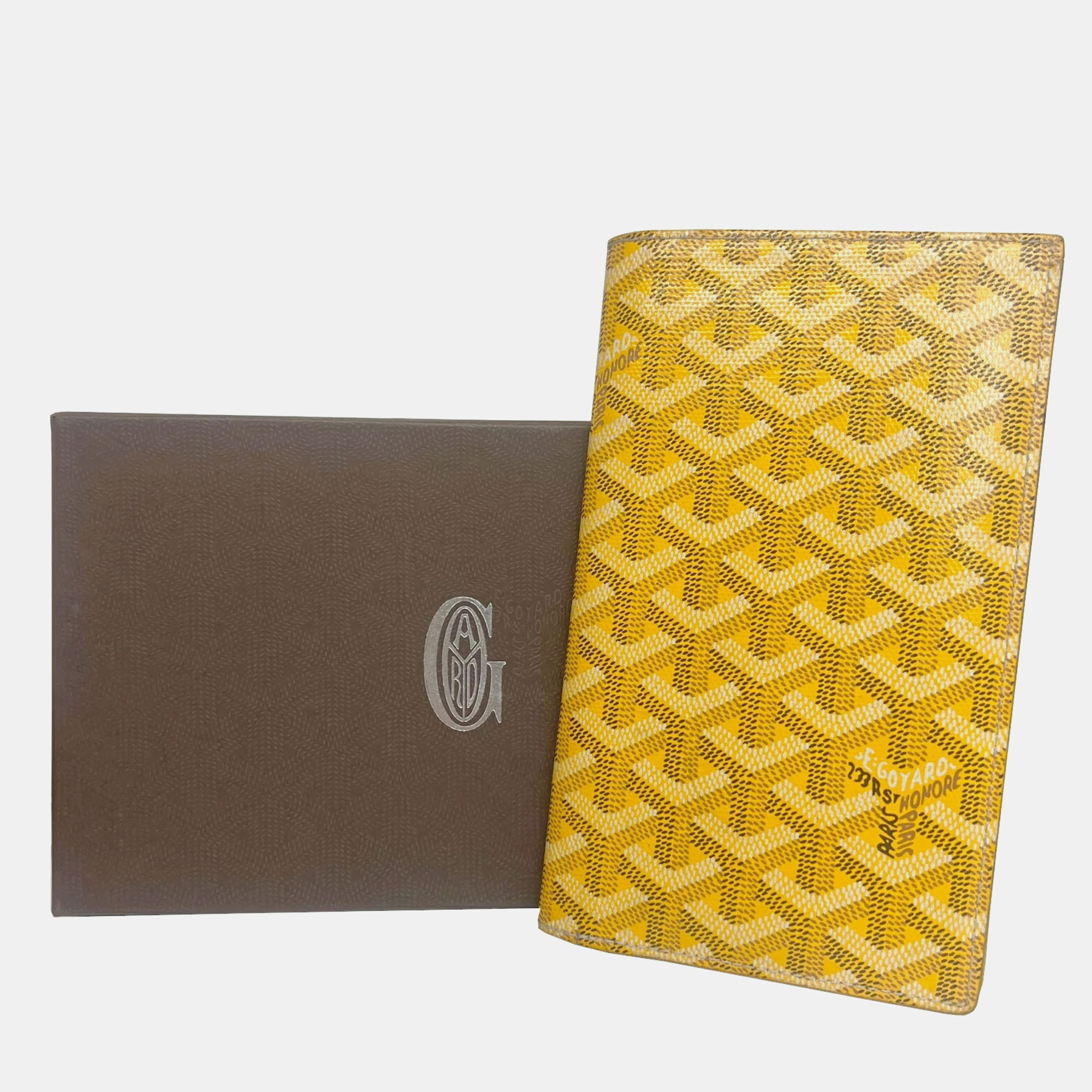 Goyard Yellow Coated Canvas Long Flap Bifold Wallet