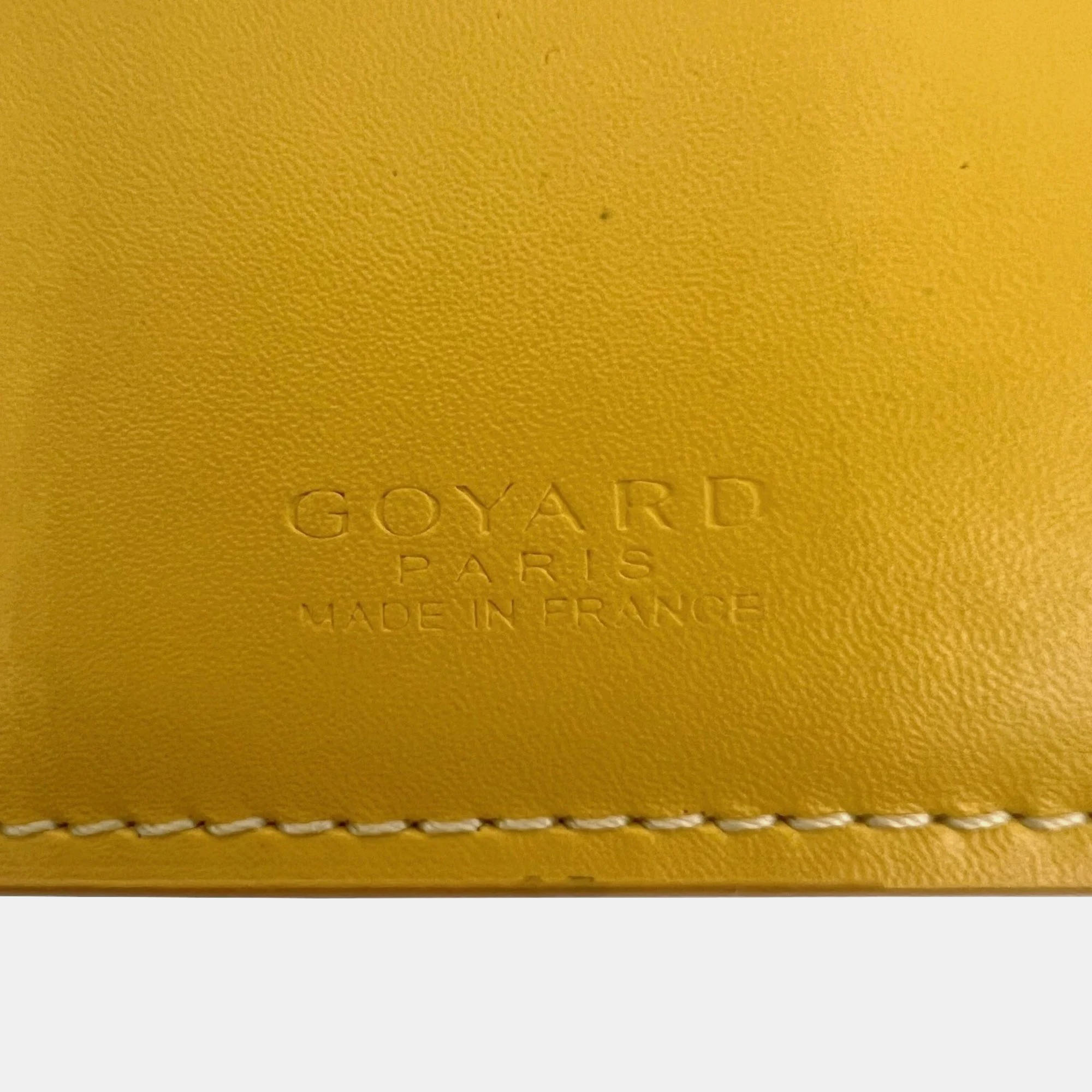 Goyard Yellow Coated Canvas Long Flap Bifold Wallet