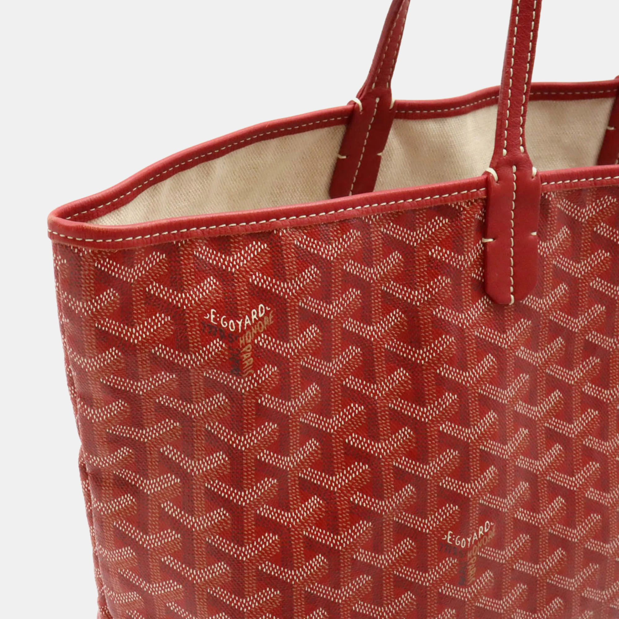 Goyard Red Canvas PM Saint Louis Tote Bag