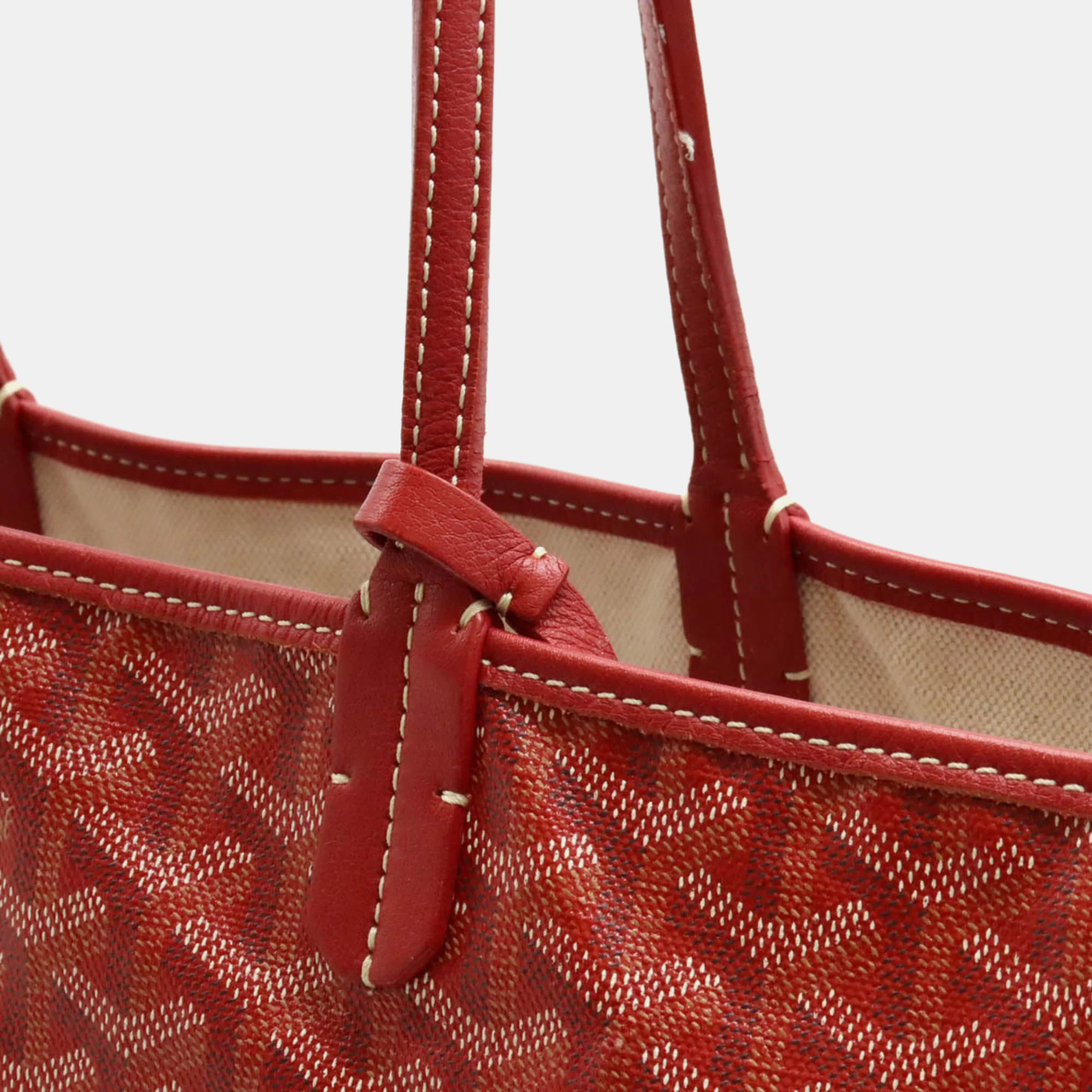 Goyard Red Canvas PM Saint Louis Tote Bag