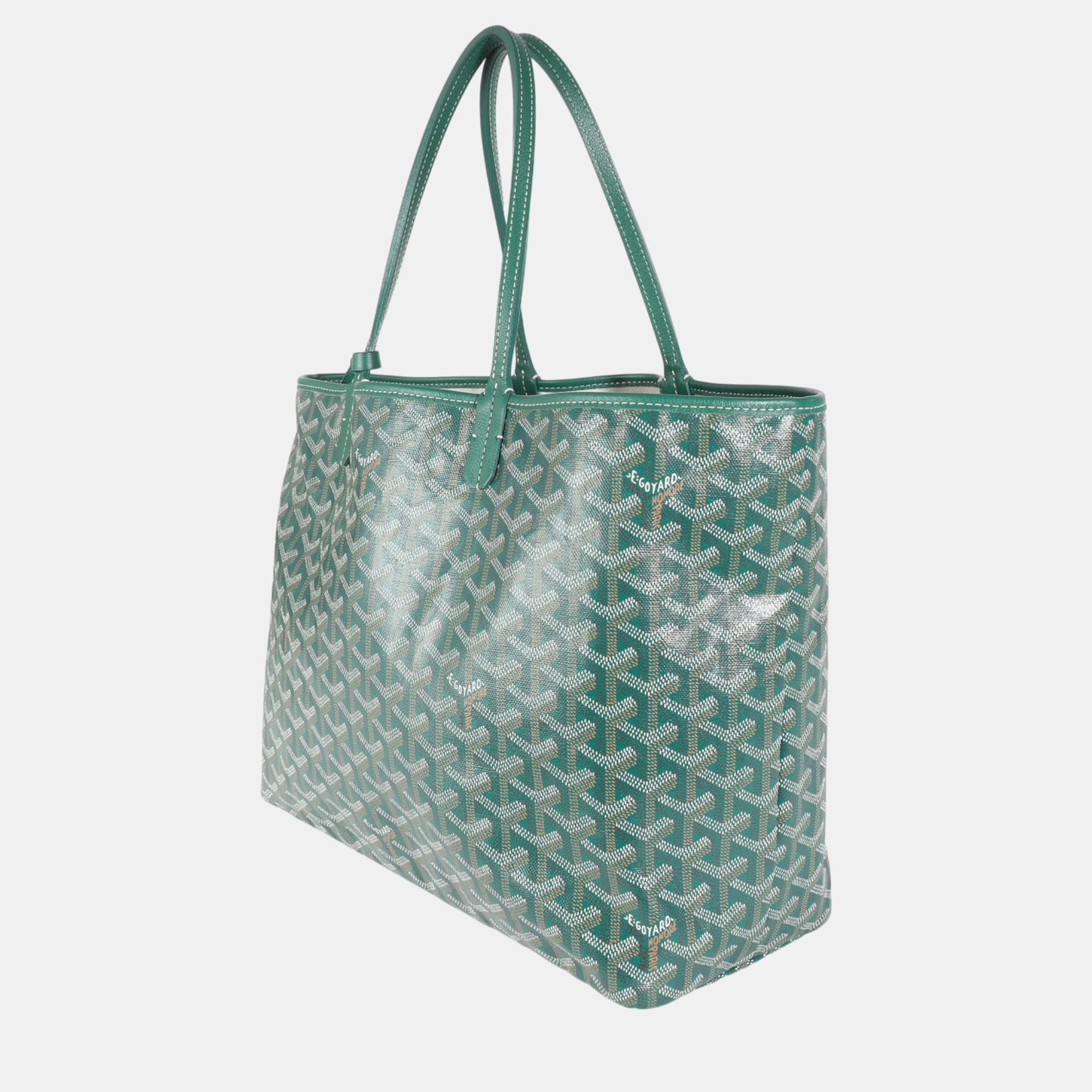 Goyard Green Goyardine Canvas Saint Louis PM Bag