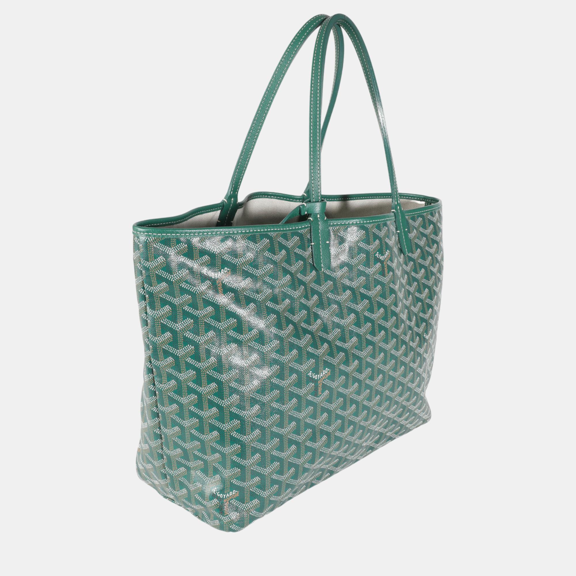 Goyard Green Goyardine Canvas Saint Louis PM Bag