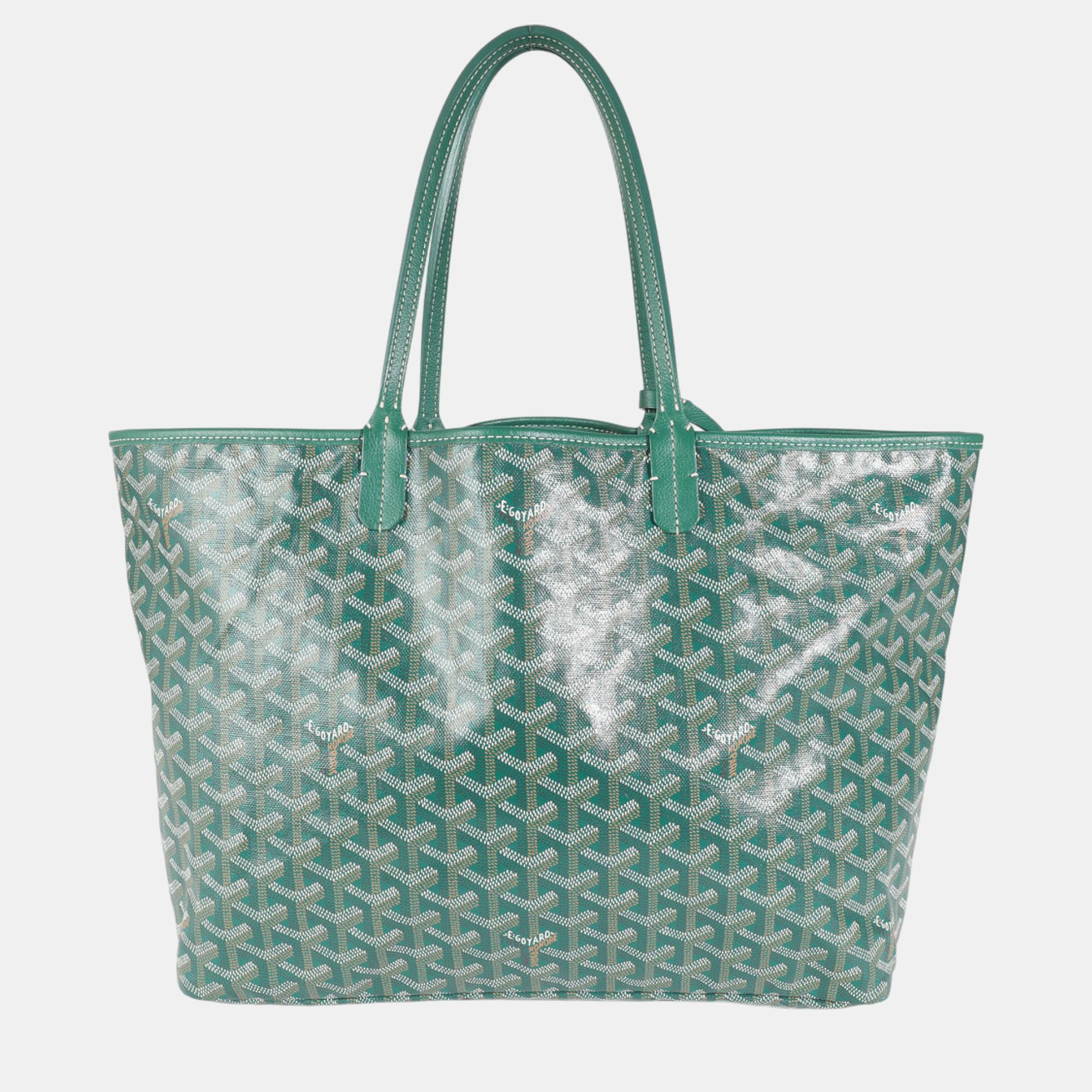 Goyard Green Goyardine Canvas Saint Louis PM Bag