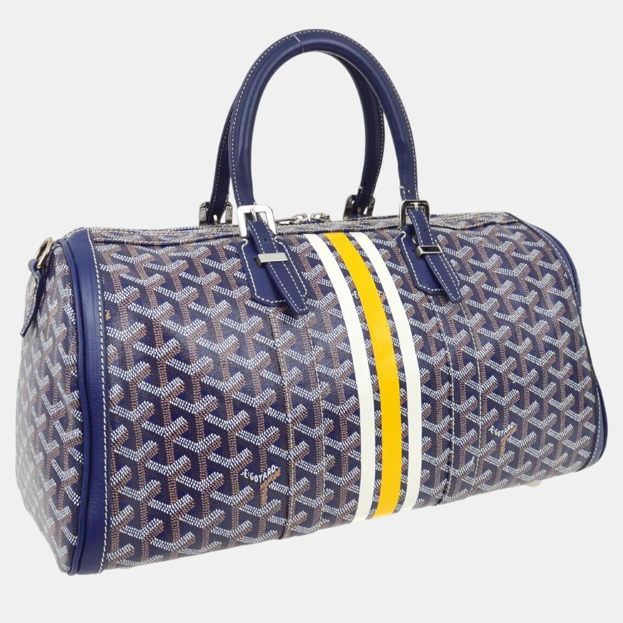 Goyard Blue Croisiere 40 Duffle Handbag