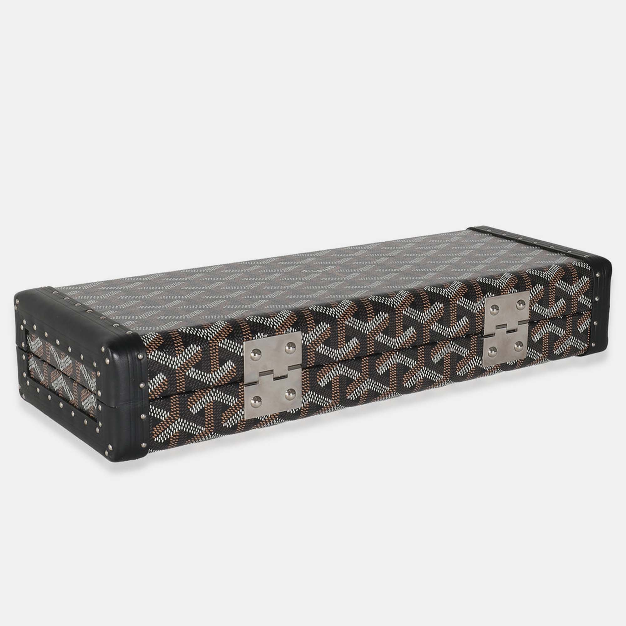 Goyard Black Goyardine Canvas Saint Honore Trunk Clutch